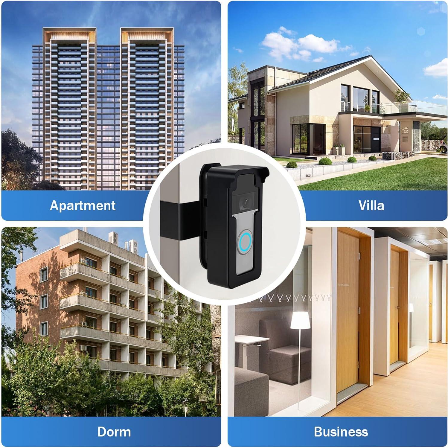 Soporte de timbre de video LTAXAF sin perforaciones 14.48x6.99cm