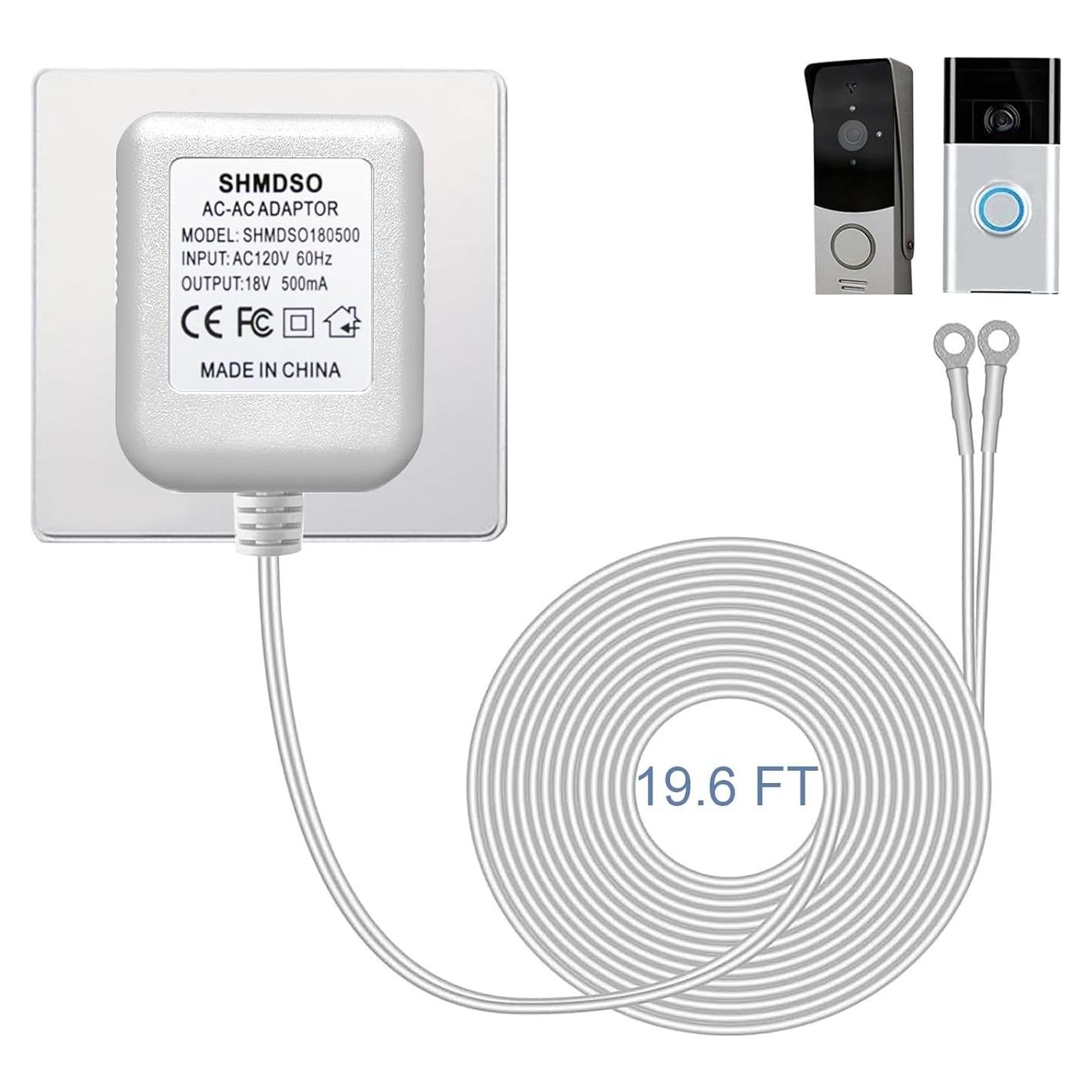 Transformador de Timbre 18V SHMDSO Adaptador 500mA 5.97m