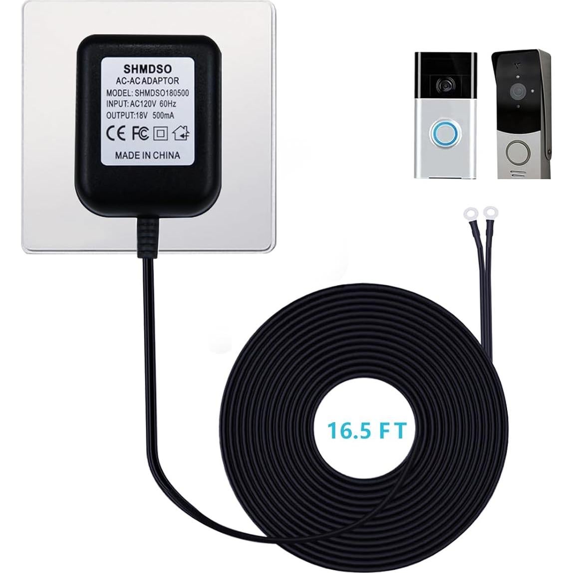 Transformador 18V SHMDSO para Timbre Eufy Nest WYZE 5m