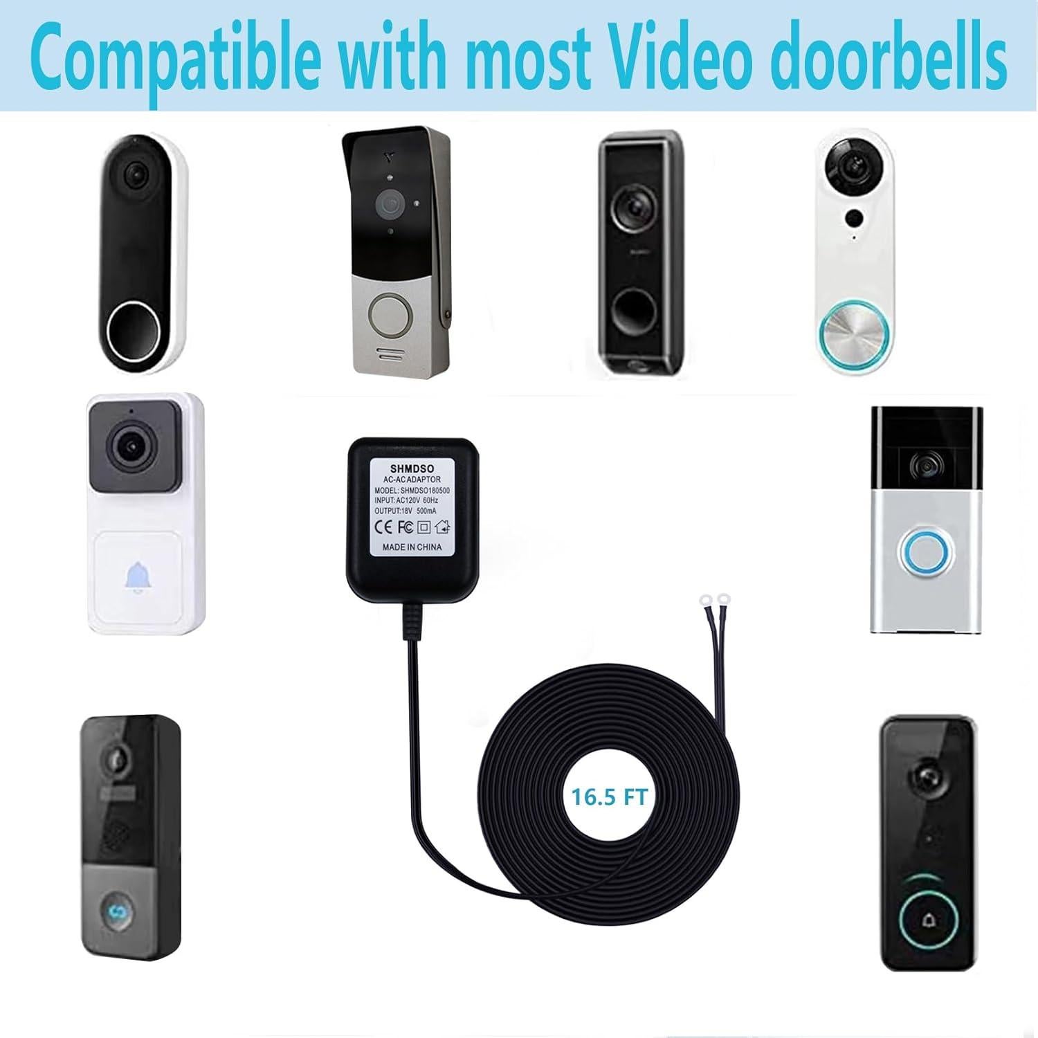 Transformador 18V SHMDSO para Timbre Eufy Nest WYZE 5m