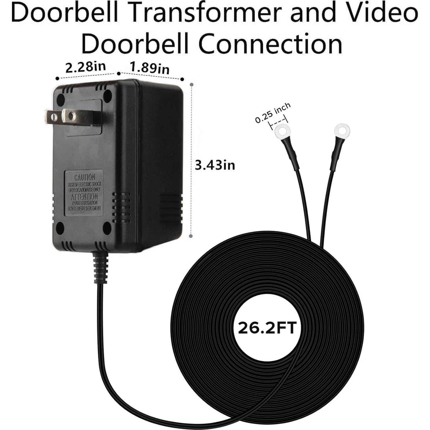 Transformador de Timbre 18V Solsinsy con Cable de 8m