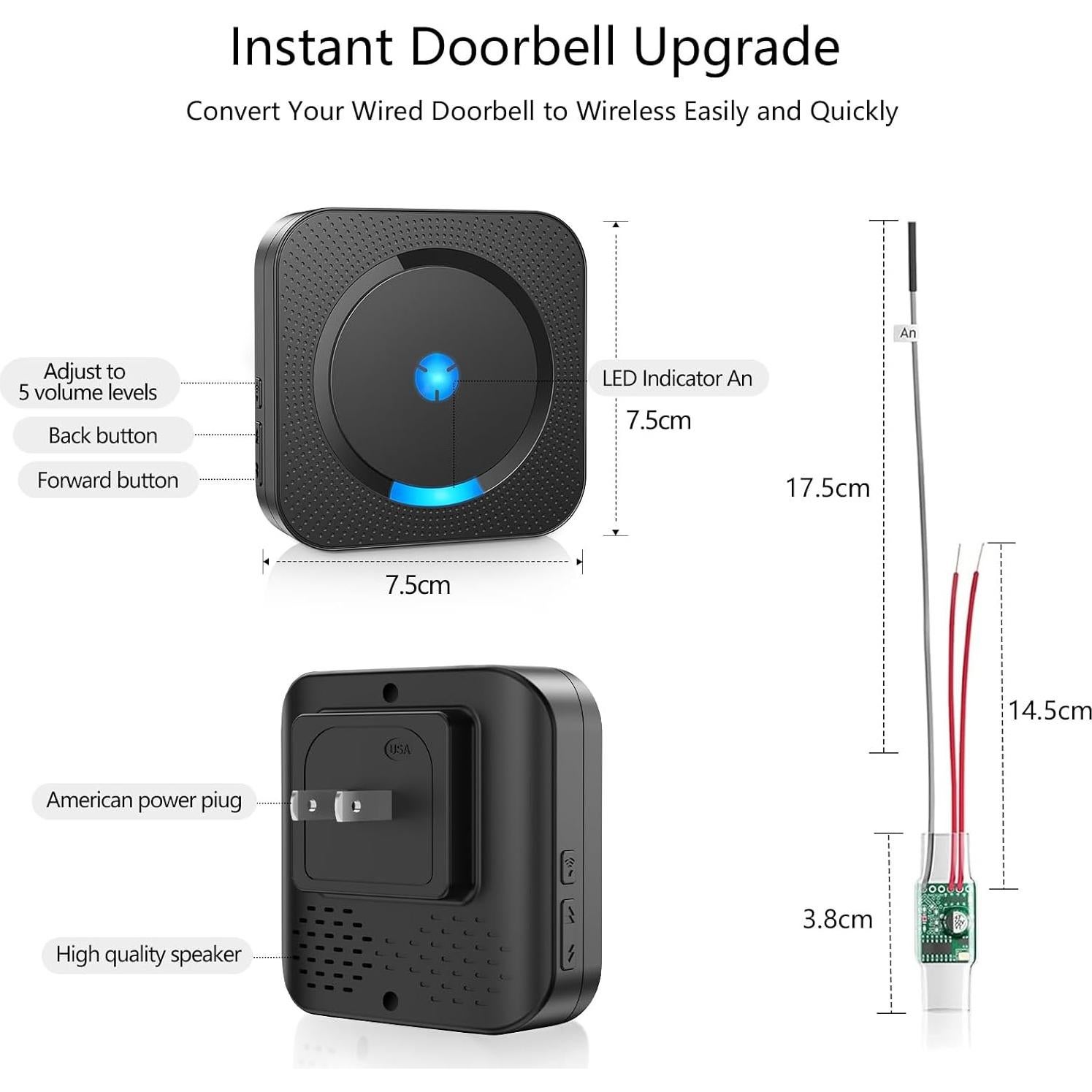 Timbre Inalámbrico Google Nest 2da Generación con Receptores