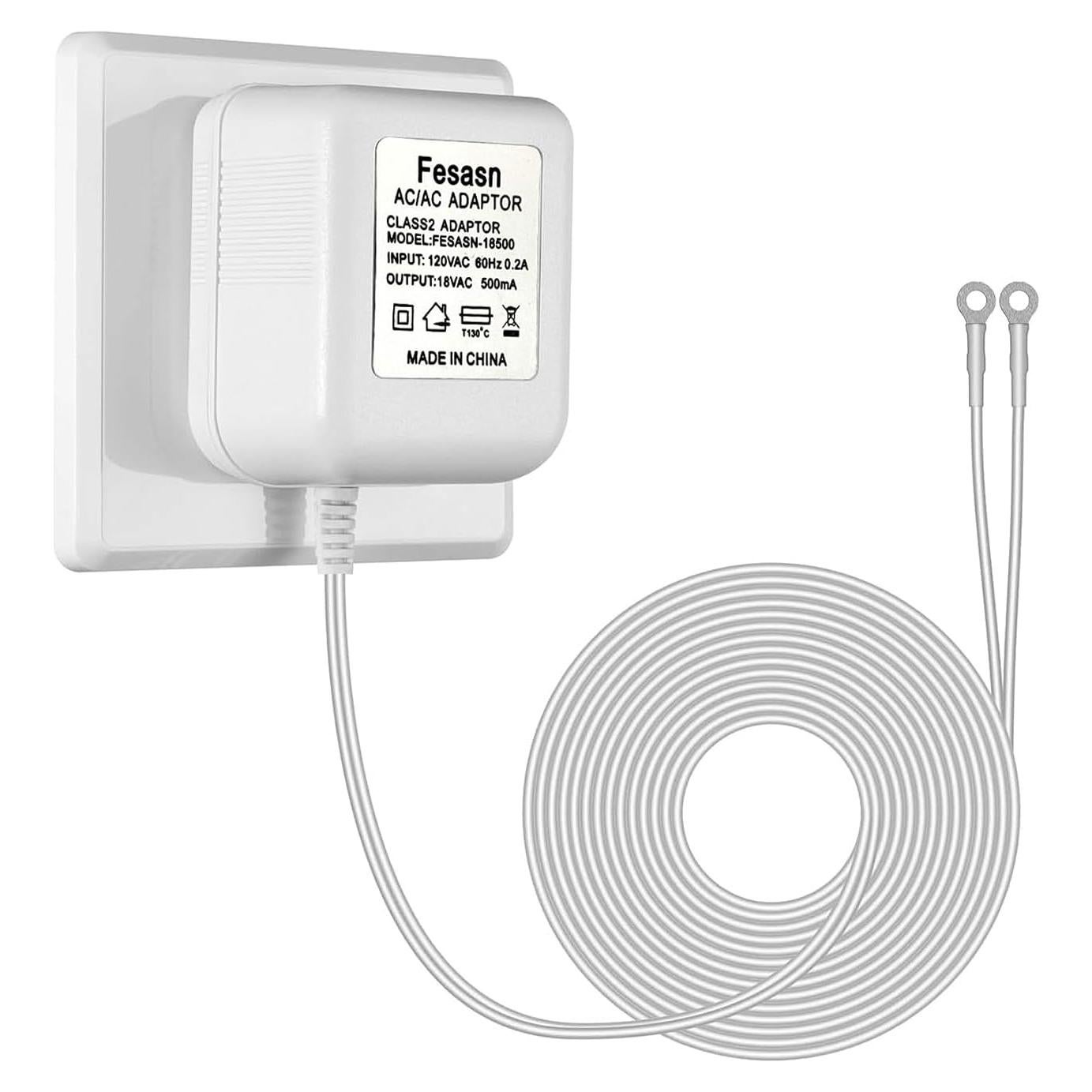 Adaptador de Corriente 18V Fesasn para Timbres Ring y Nest - 5m