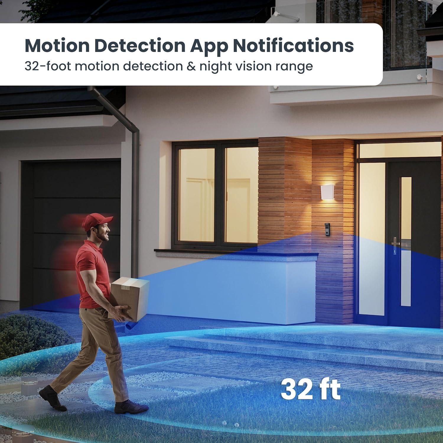 Timbre Inalámbrico Inteligente Feit Electric con Cámara HD 1080p