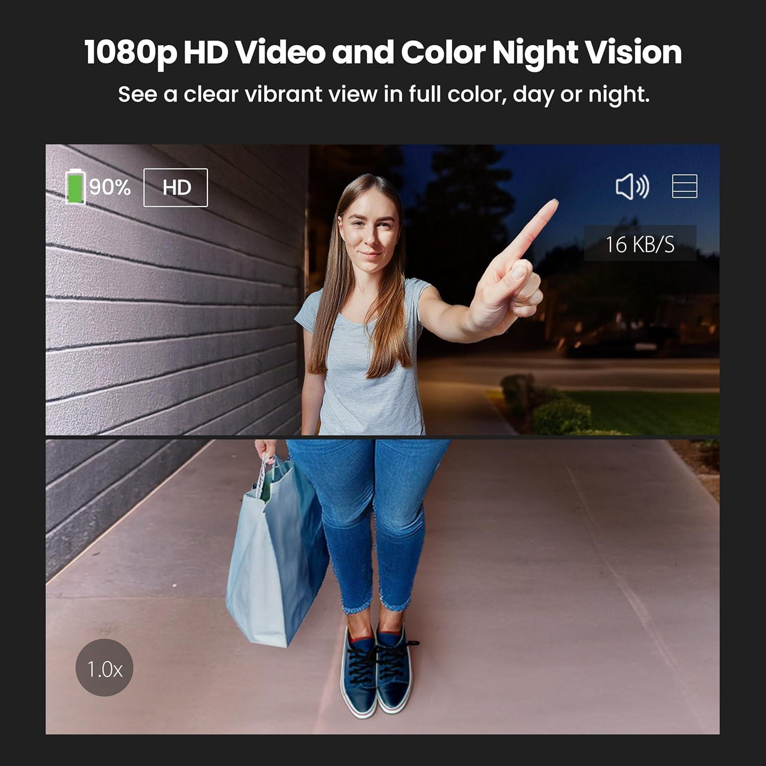 Timbre Inalámbrico Inteligente Feit Electric con Cámara HD 1080p
