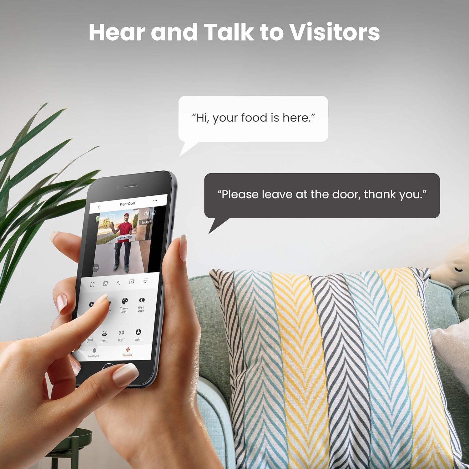 Timbre Inalámbrico Inteligente Feit Electric con Cámara HD 1080p
