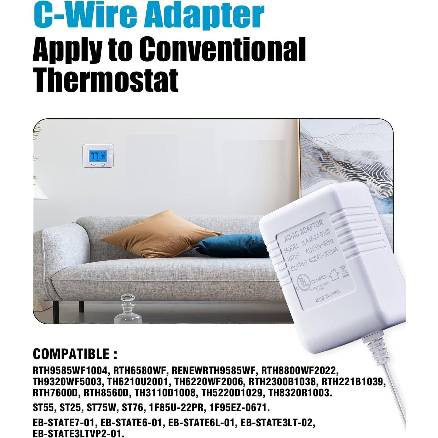 Transformador 24V AC Aowel ILA48-24-0300 para Termostato