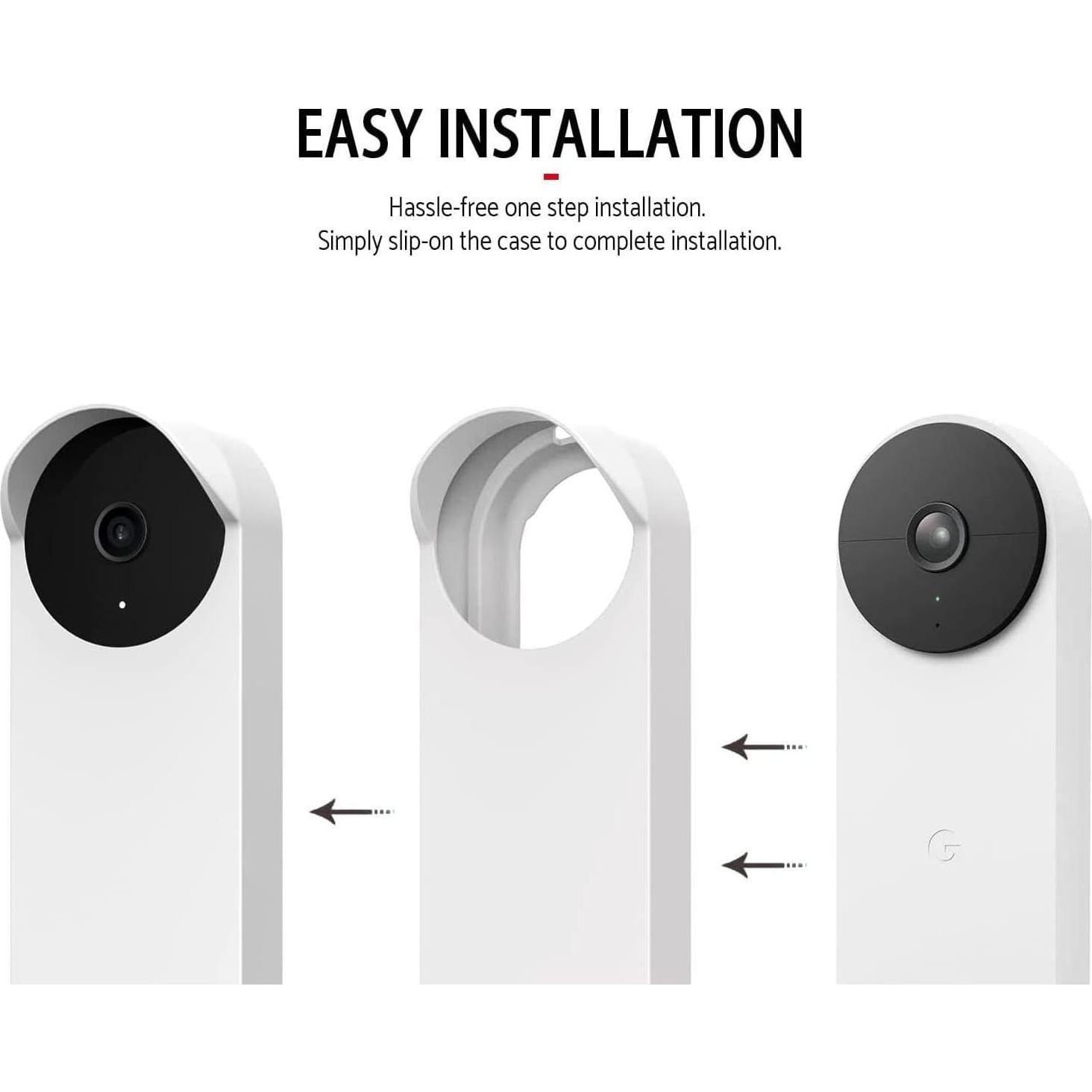 Funda de Silicona para Timbre Google Nest Hello - Color Blanco Off