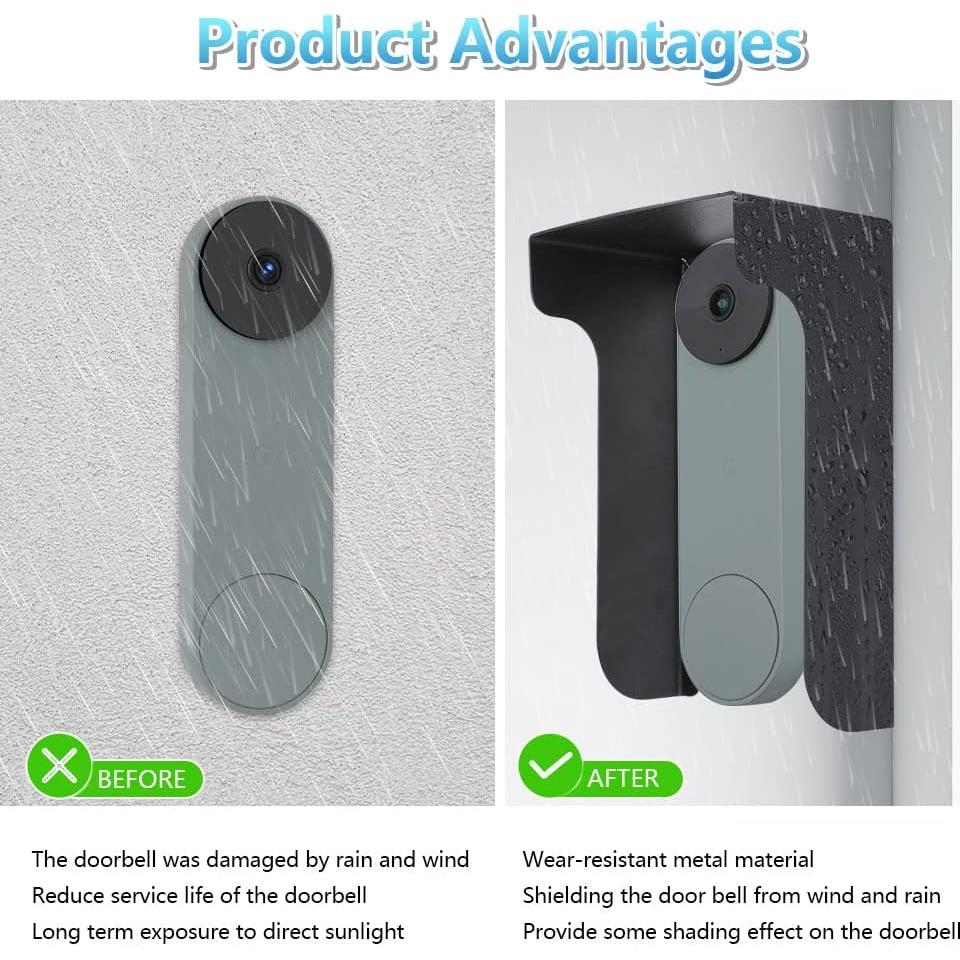 Cubierta de Lluvia para Timbre Compatible Blink Google Nest Arlo