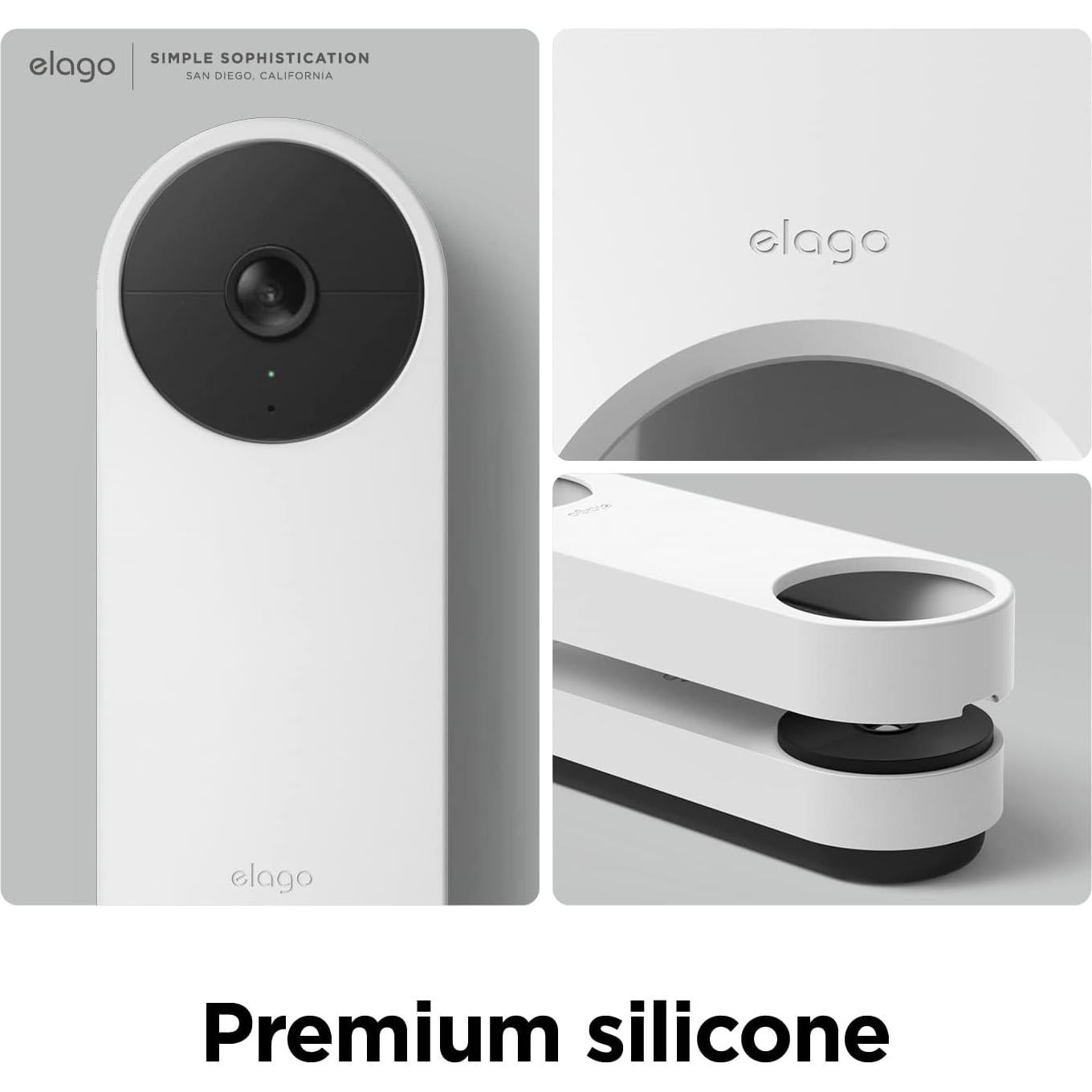 Funda de Silicona elago para Google Nest Hello 2021 - Nieve