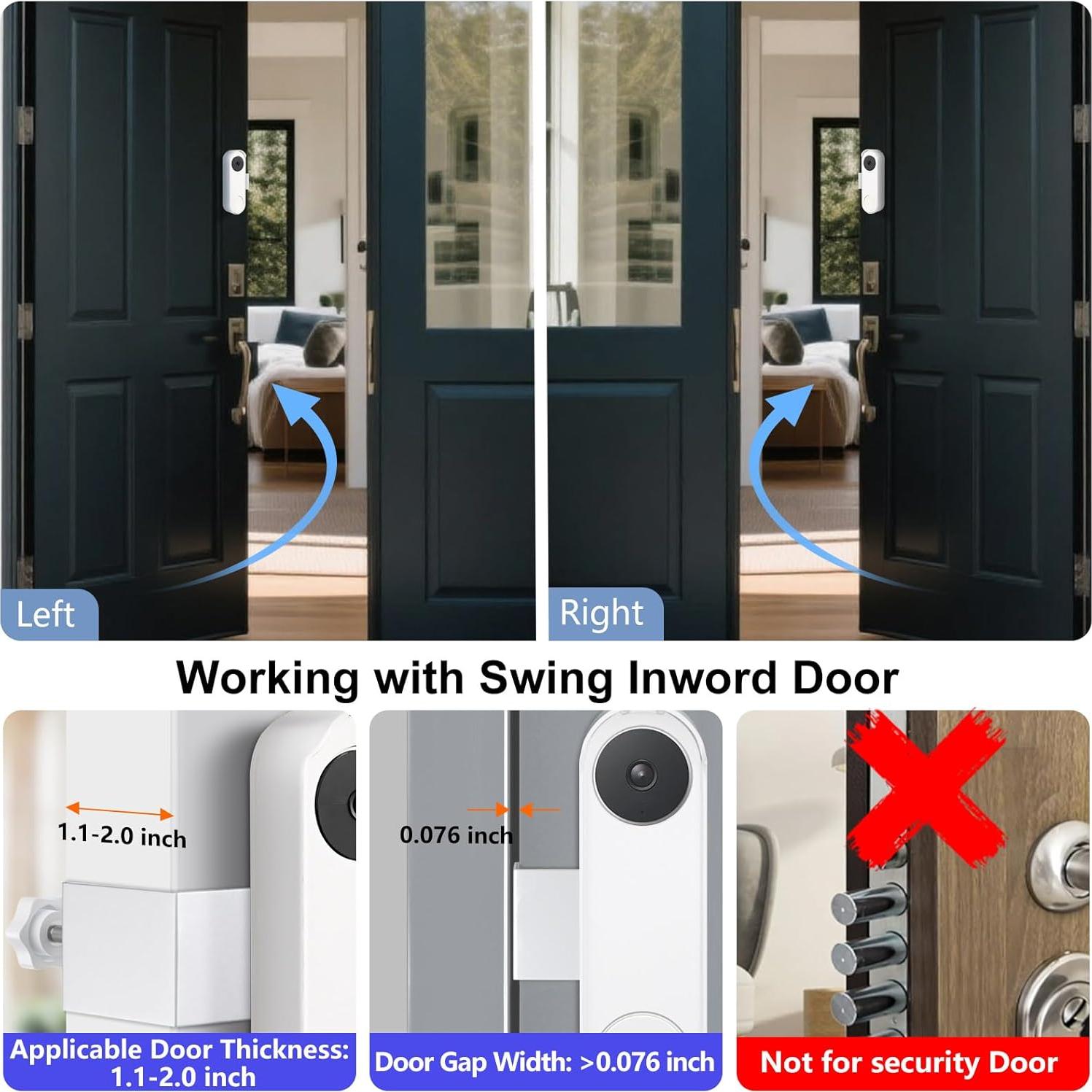 Soporte Antirrobo para Timbre Google Nest Batería - Montaje Sin Taladro