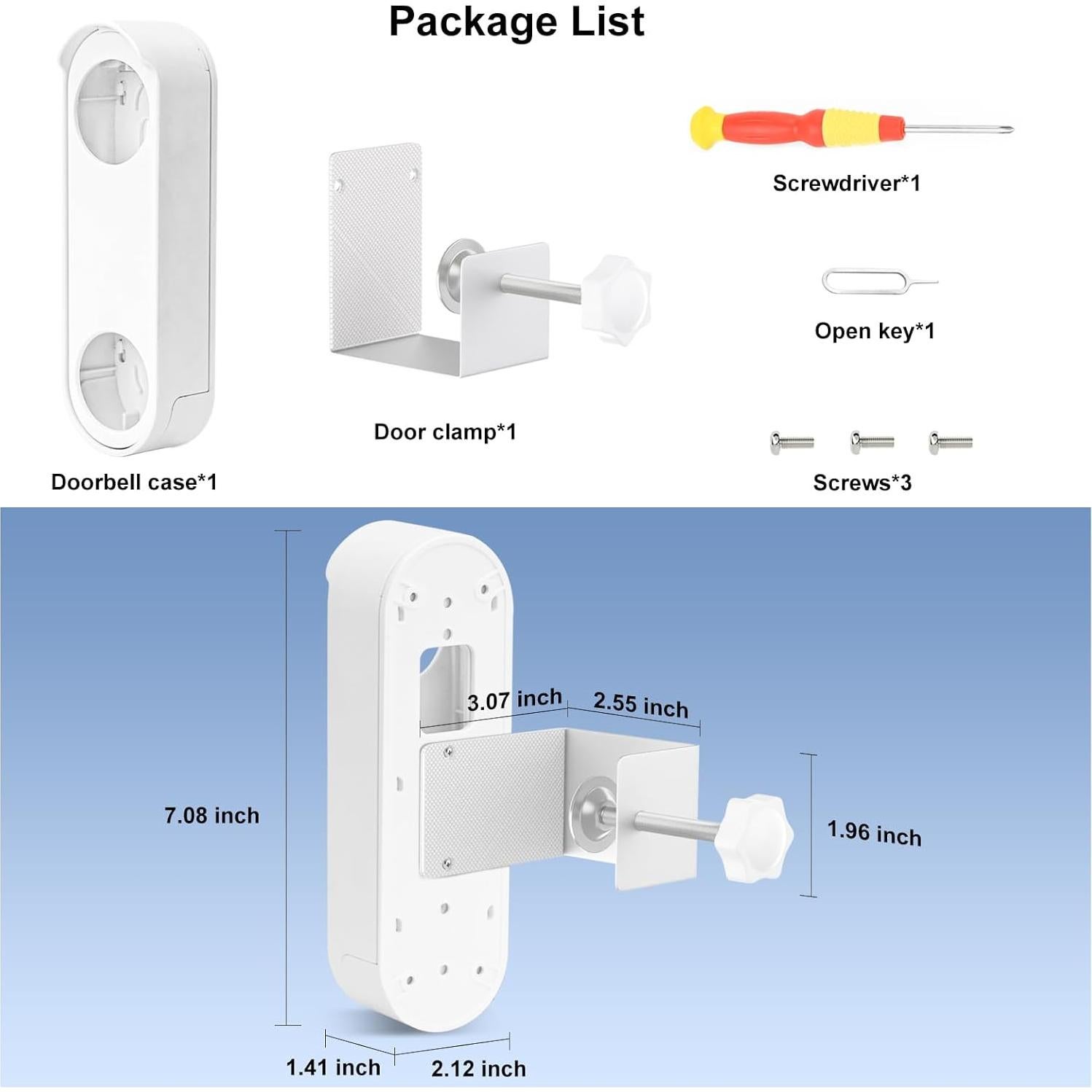 Soporte Antirrobo para Timbre Google Nest Batería - Montaje Sin Taladro