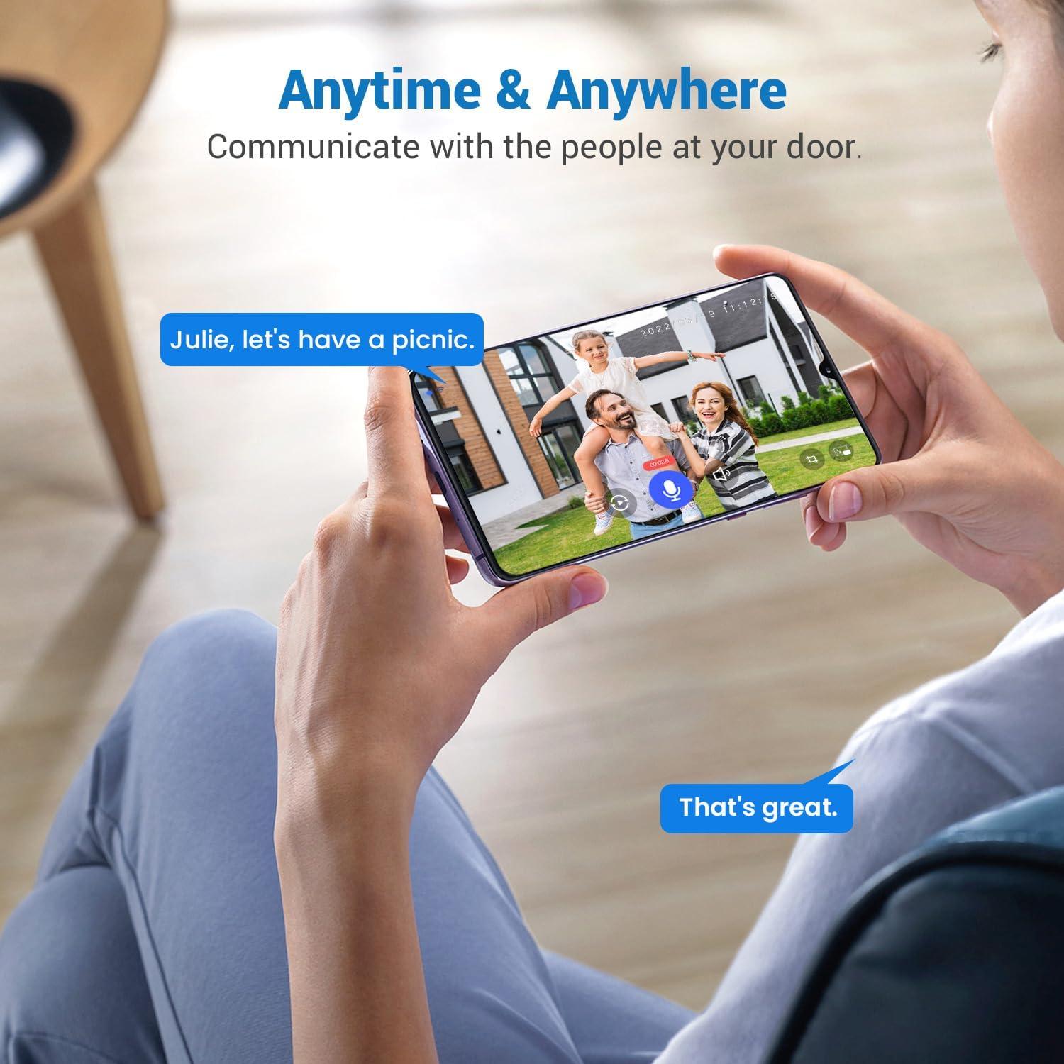 Cámara de Timbre Inteligente SearByte G50A 1080P Wi-Fi