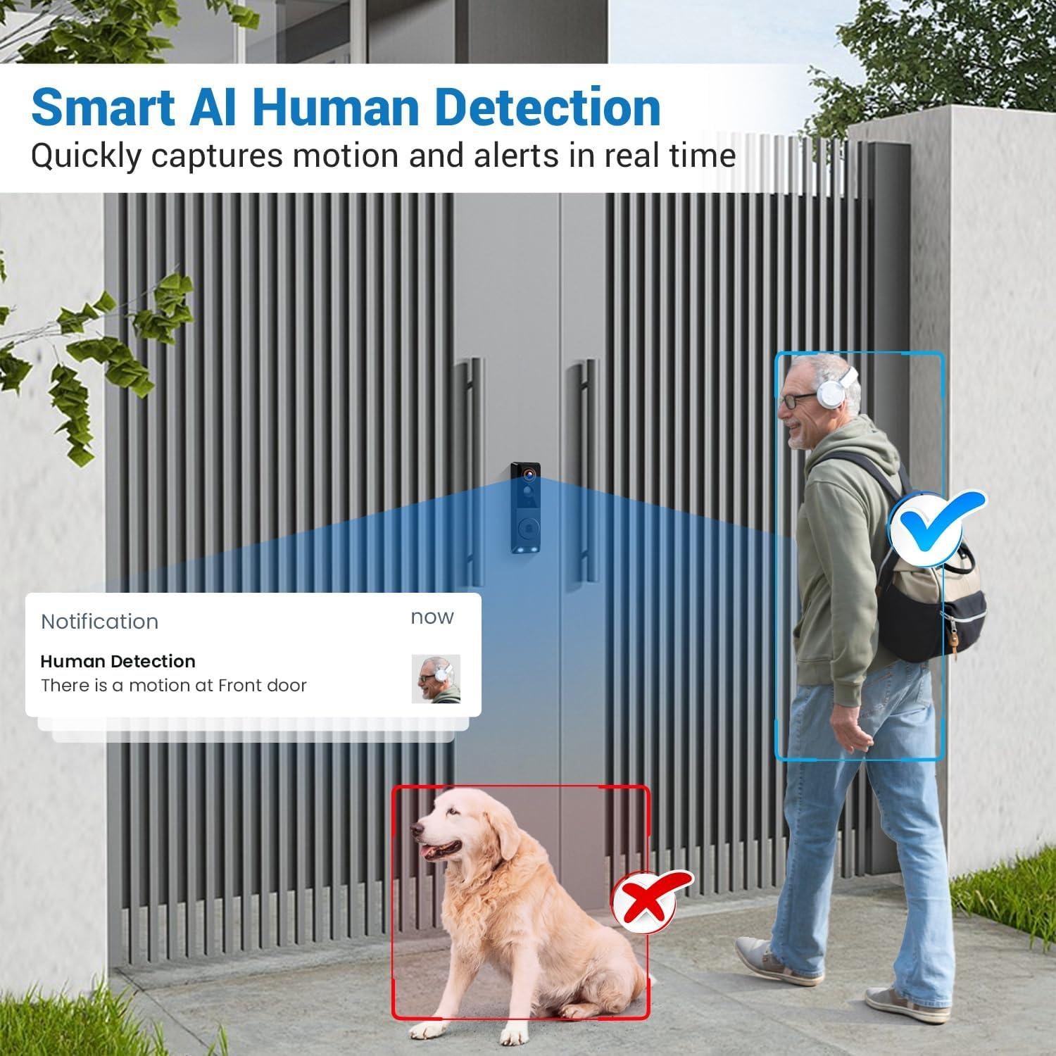 Cámara de Timbre Inteligente SearByte G50A 1080P Wi-Fi