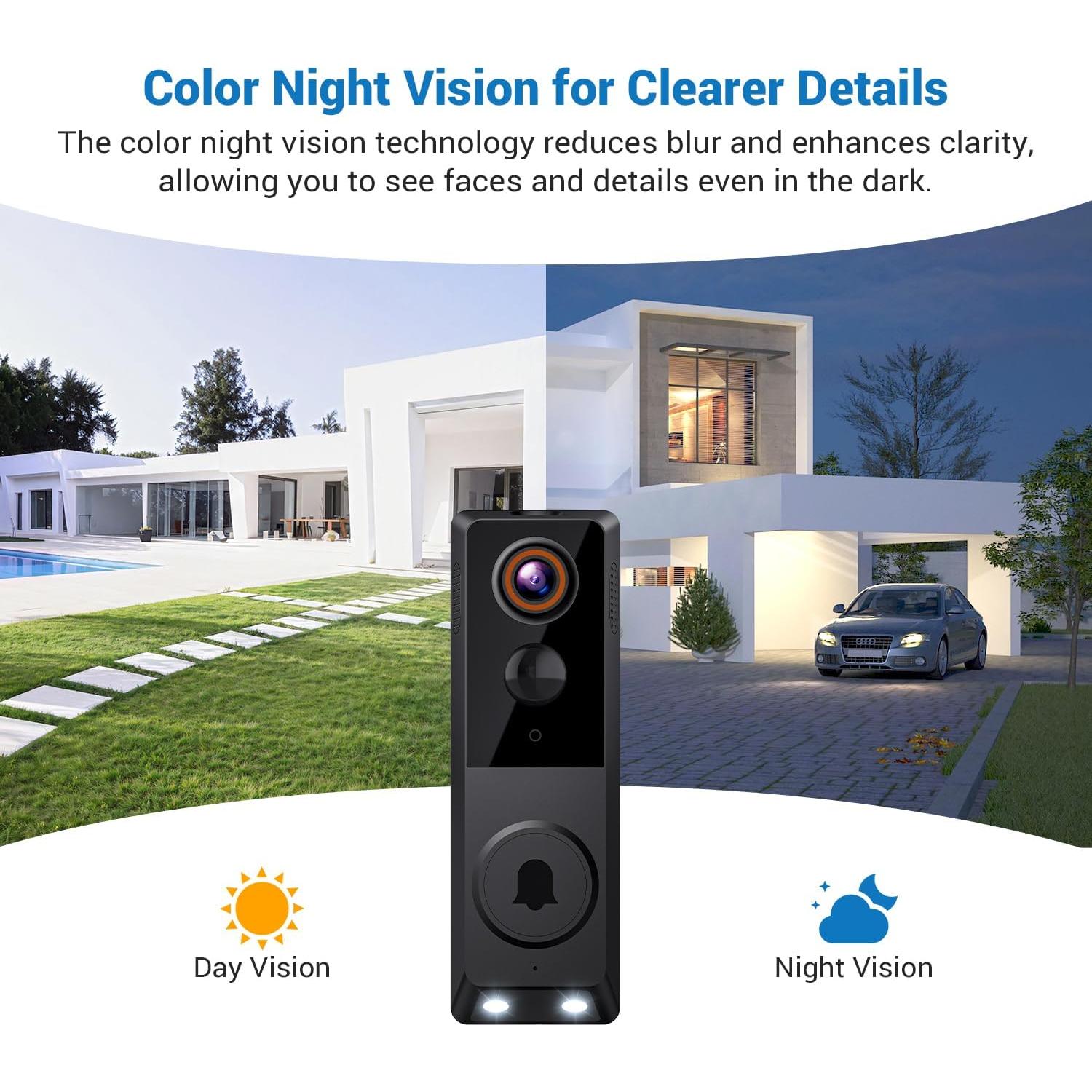 Cámara de Timbre Inteligente SearByte G50A 1080P Wi-Fi