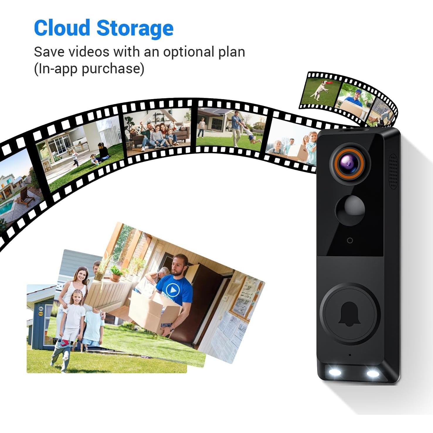 Cámara de Timbre Inteligente SearByte G50A 1080P Wi-Fi