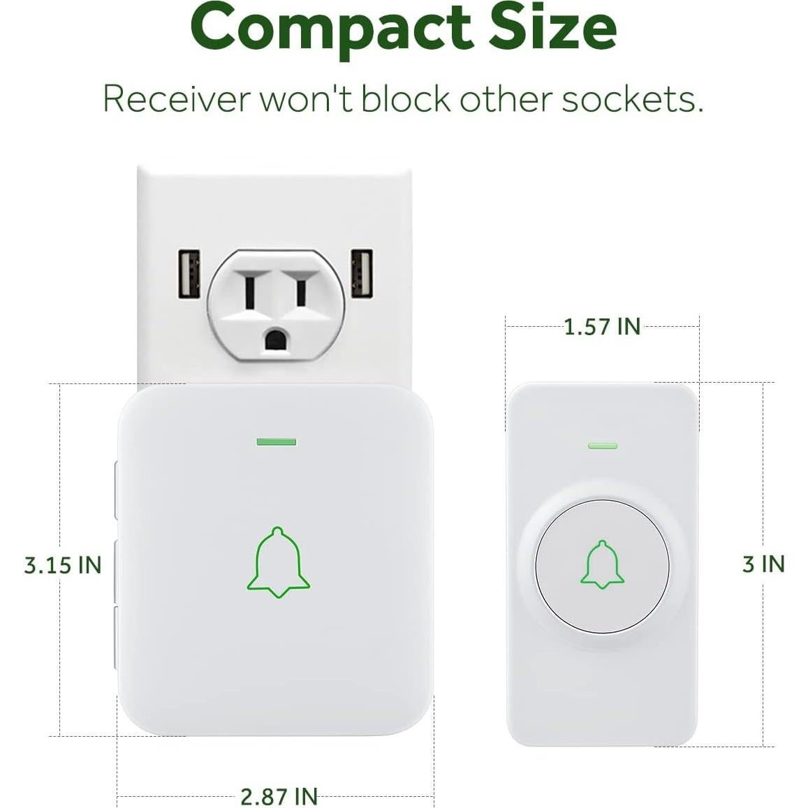 Timbre Inalámbrico AVANTEK CW-11 Impermeable 52 Melodías
