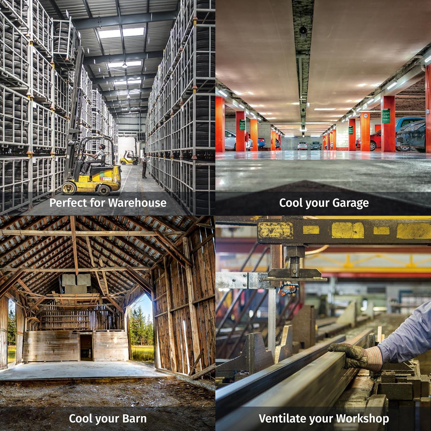 Ventilador de pedestal Tornado 20" - 5000 CFM, 3 velocidades, 1/6 HP