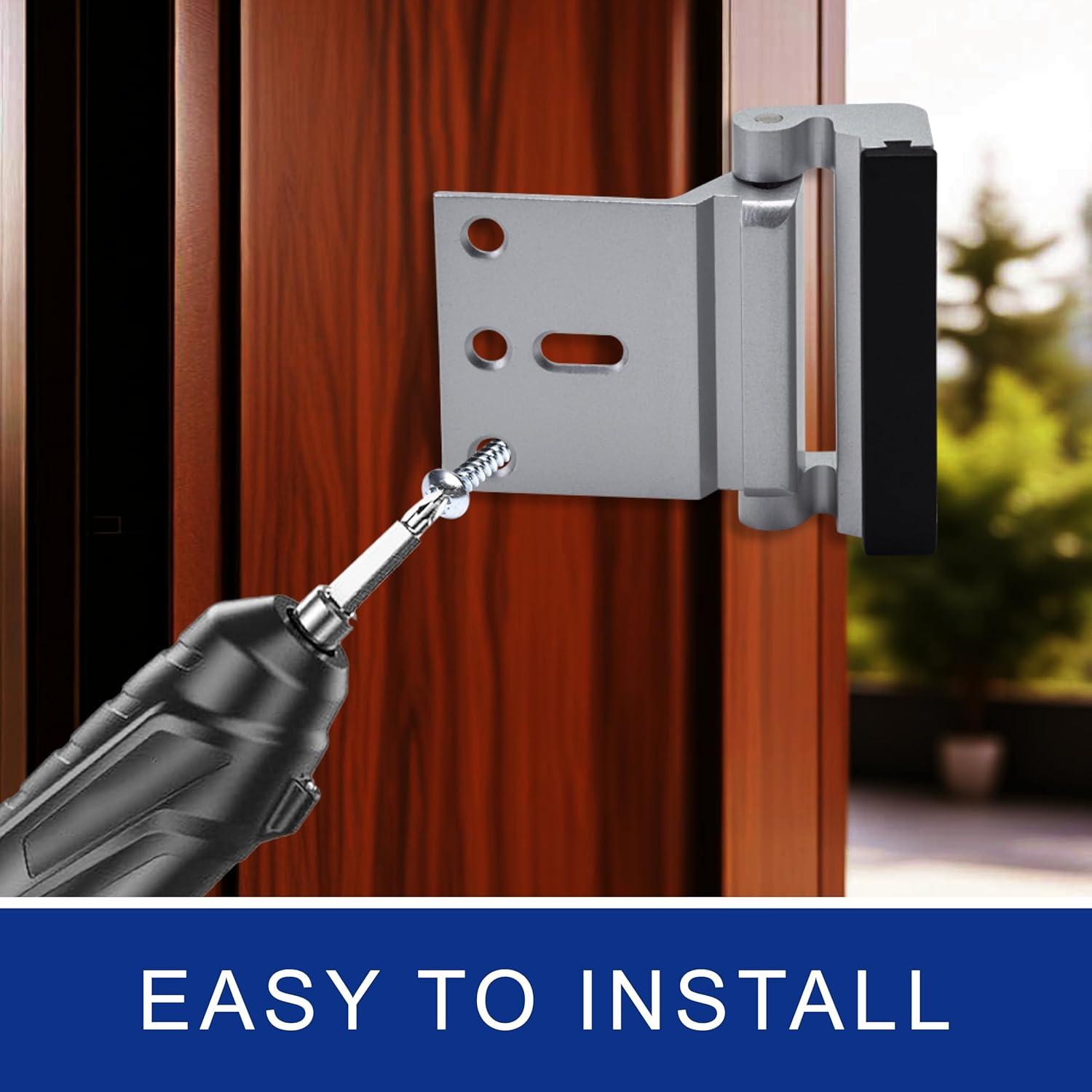 Cerradura de Seguridad Kirphealy para Puerta - 2 Paquete, Soporta 362kg