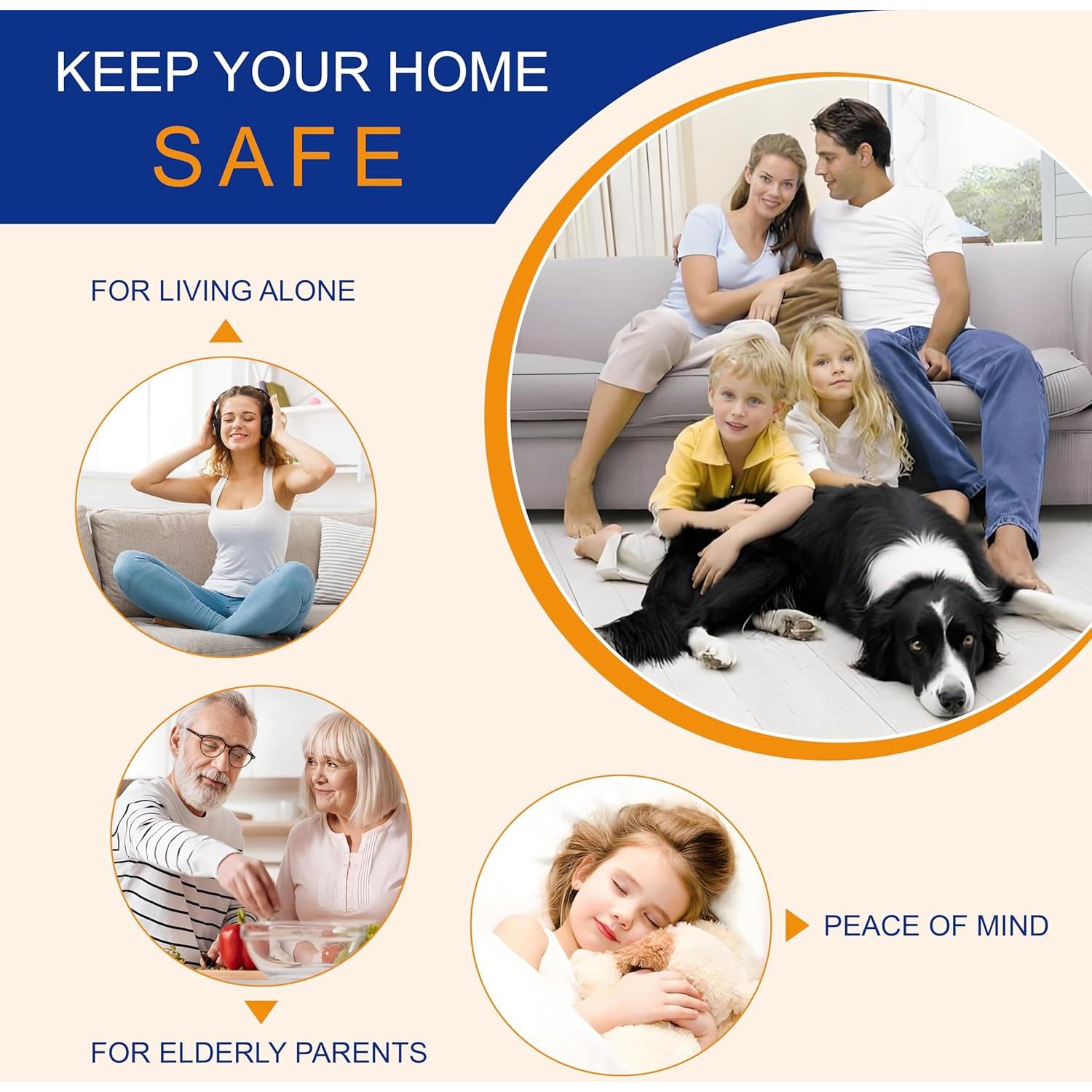 Cerradura de Seguridad Kirphealy para Puerta - 2 Paquete, Soporta 362kg