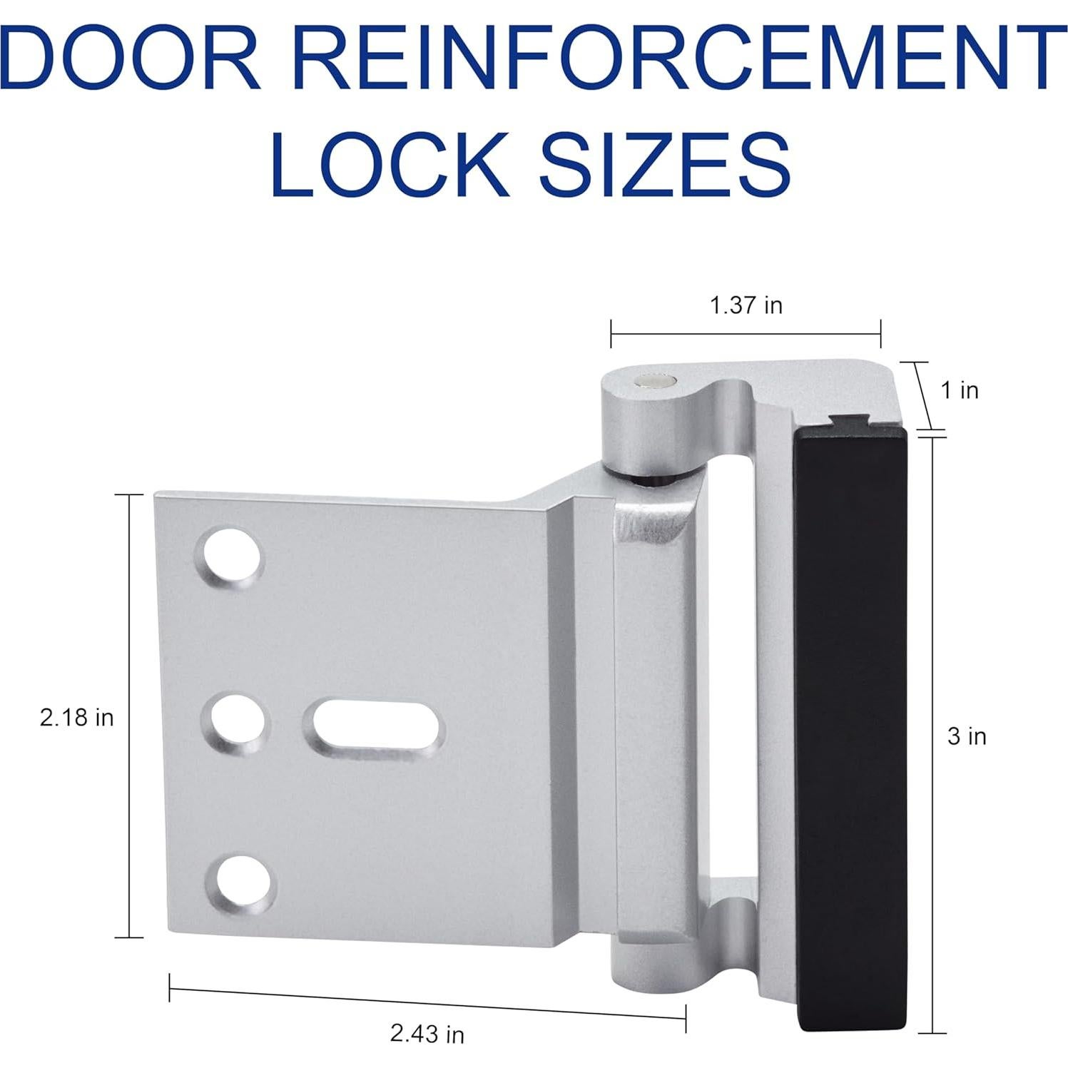 Cerradura de Seguridad Kirphealy para Puerta - 2 Paquete, Soporta 362kg
