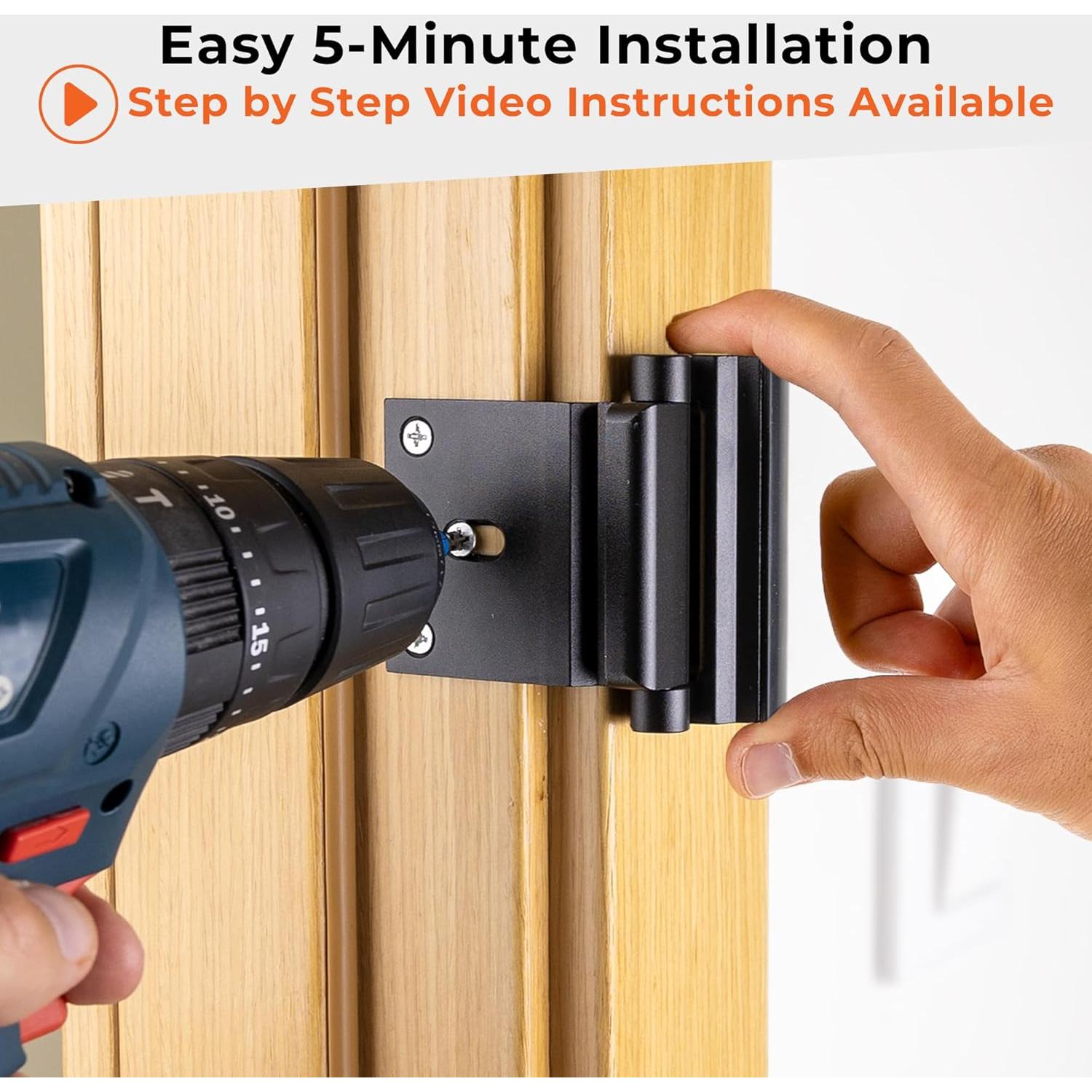 Cerradura de Seguridad HomeBrella para Puerta - 2 Paquetes - Soporta 362 kg