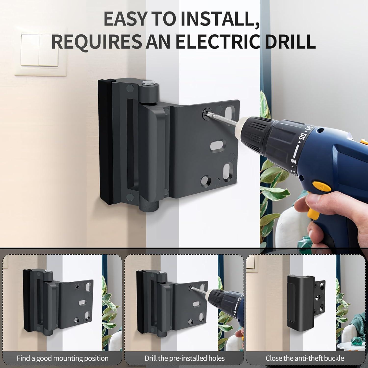 Cerradura de Seguridad QVYQVY para Puerta del Hogar - Refuerzo 7.62 cm