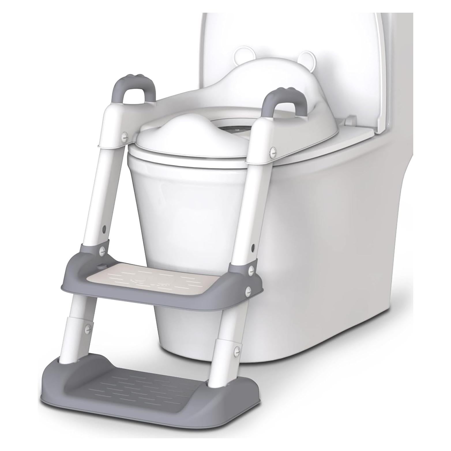 Asiento de Entrenamiento para Baño HBTower Gris Ajustable