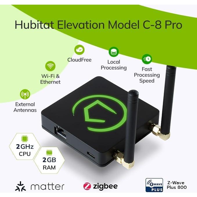 Hubitat Elevation C-8 Pro - Hub de Automatización del Hogar