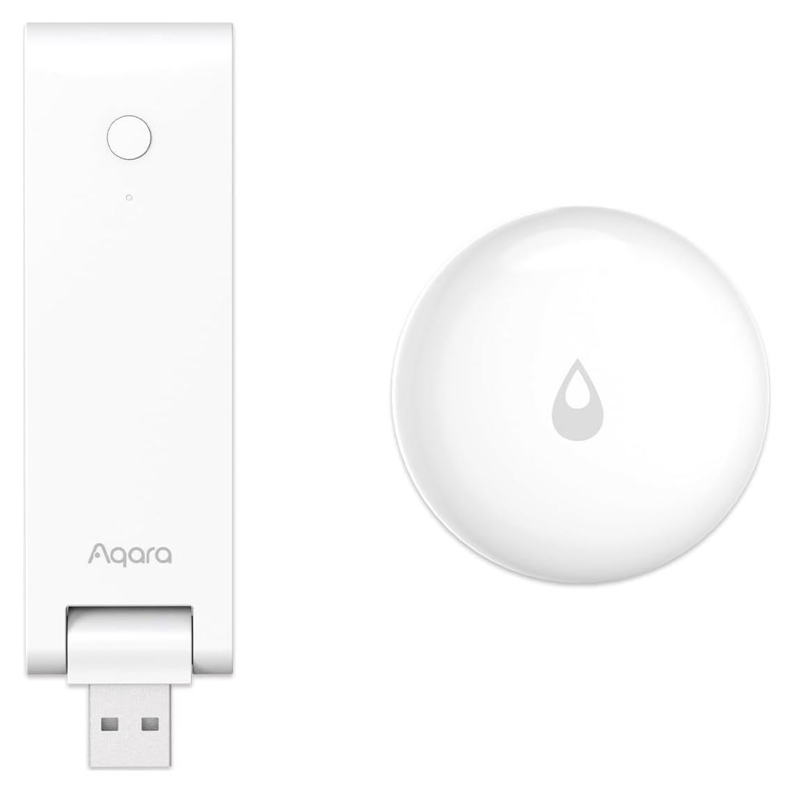 Kit Sensor de Fugas de Agua Aqara con Hub Zigbee Inalámbrico
