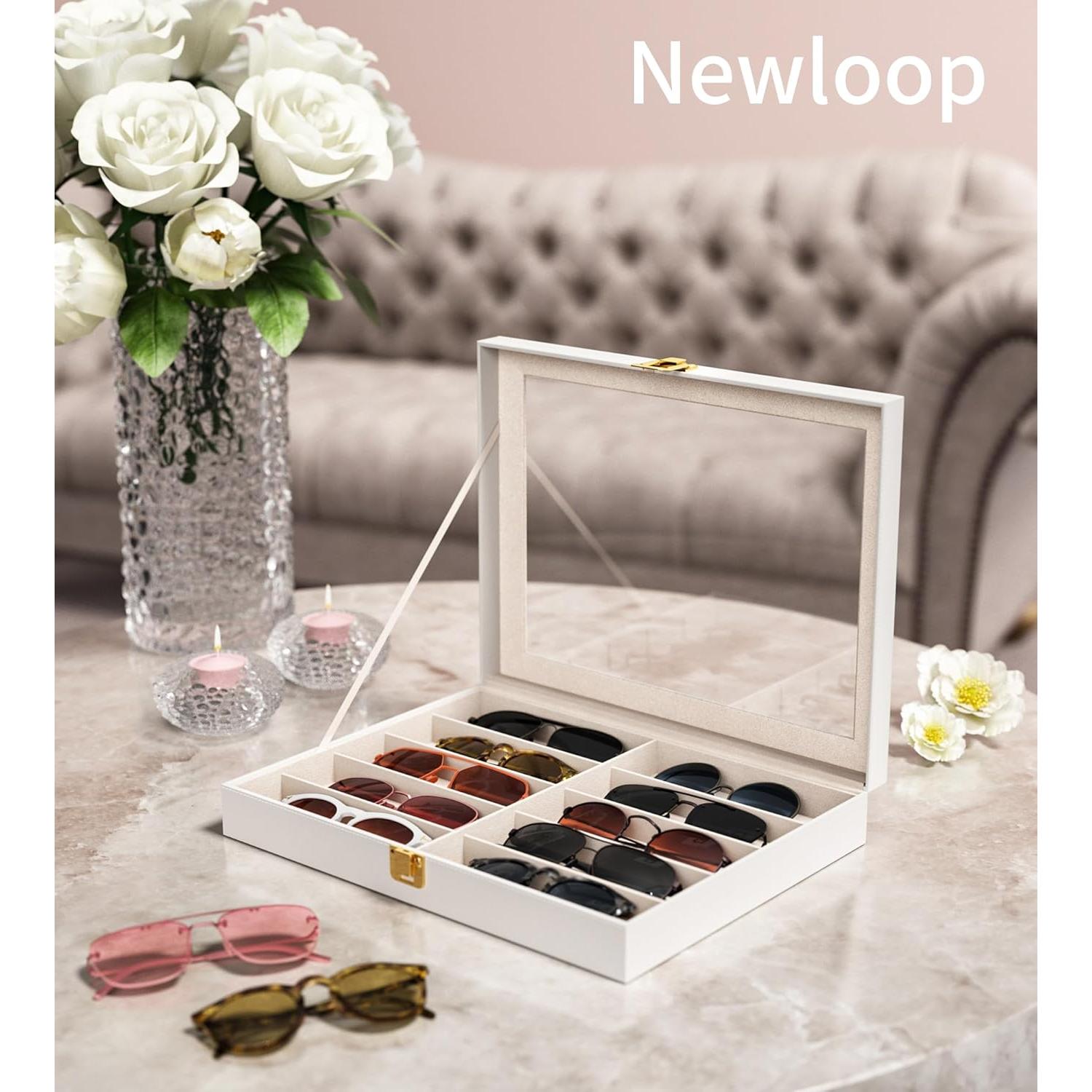 Organizador de Gafas de Sol NEWLOOP 10 Ranuras Blanco