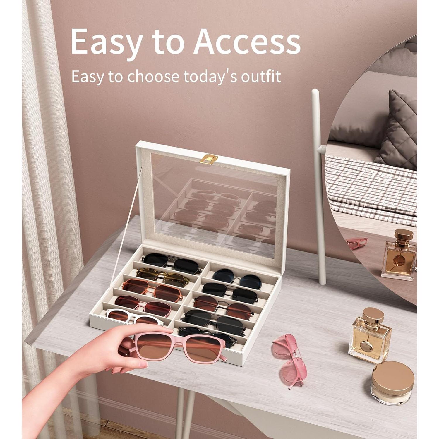 Organizador de Gafas de Sol NEWLOOP 10 Ranuras Blanco