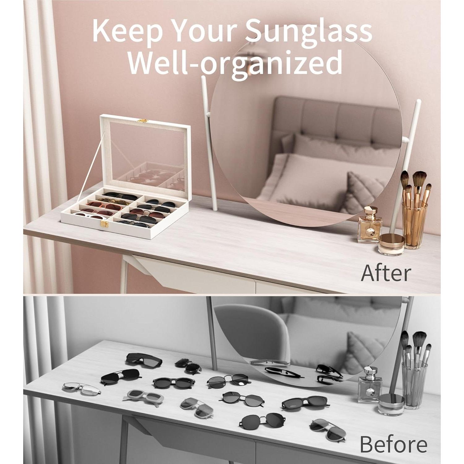 Organizador de Gafas de Sol NEWLOOP 10 Ranuras Blanco