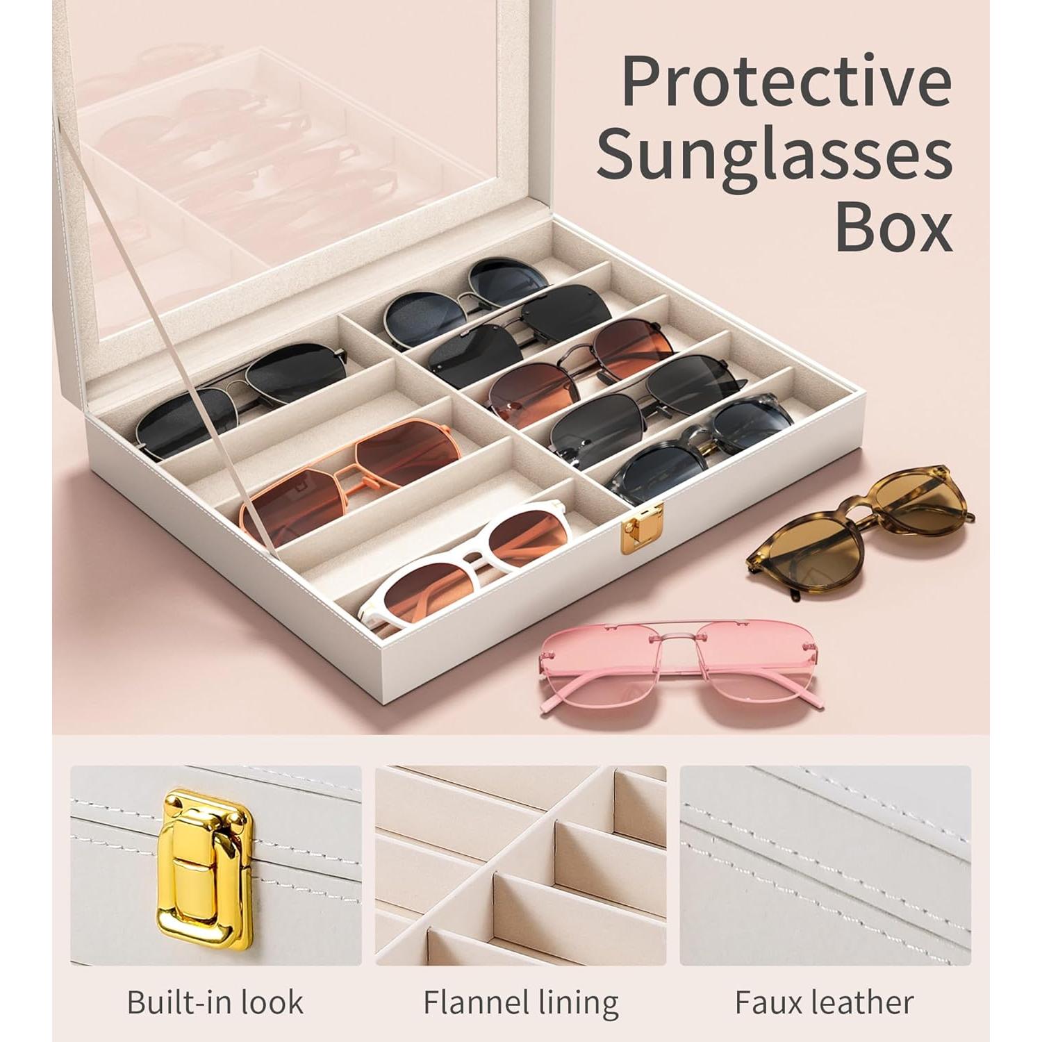 Organizador de Gafas de Sol NEWLOOP 10 Ranuras Blanco