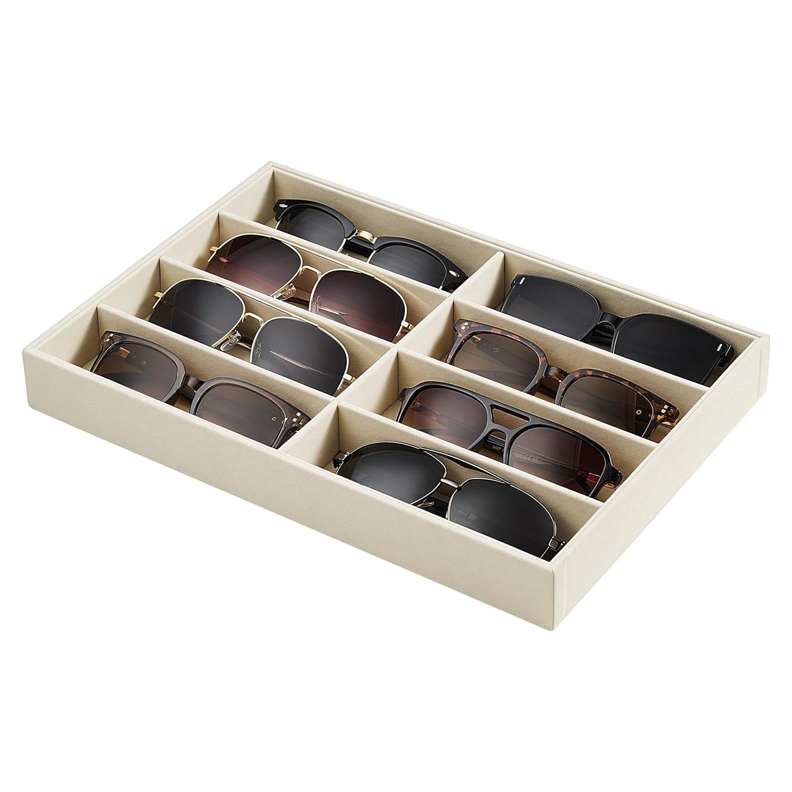 Organizador de Gafas de Sol Pickpiff Beige 8 Compartimentos