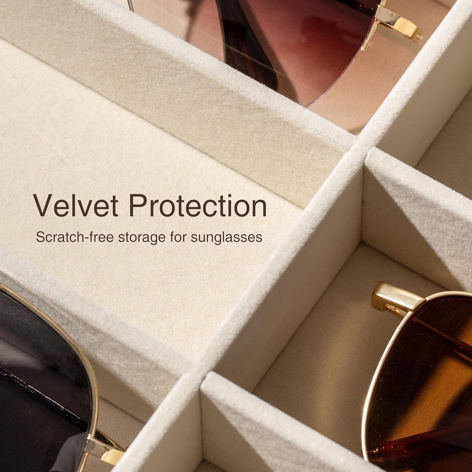 Organizador de Gafas de Sol Pickpiff Beige 8 Compartimentos