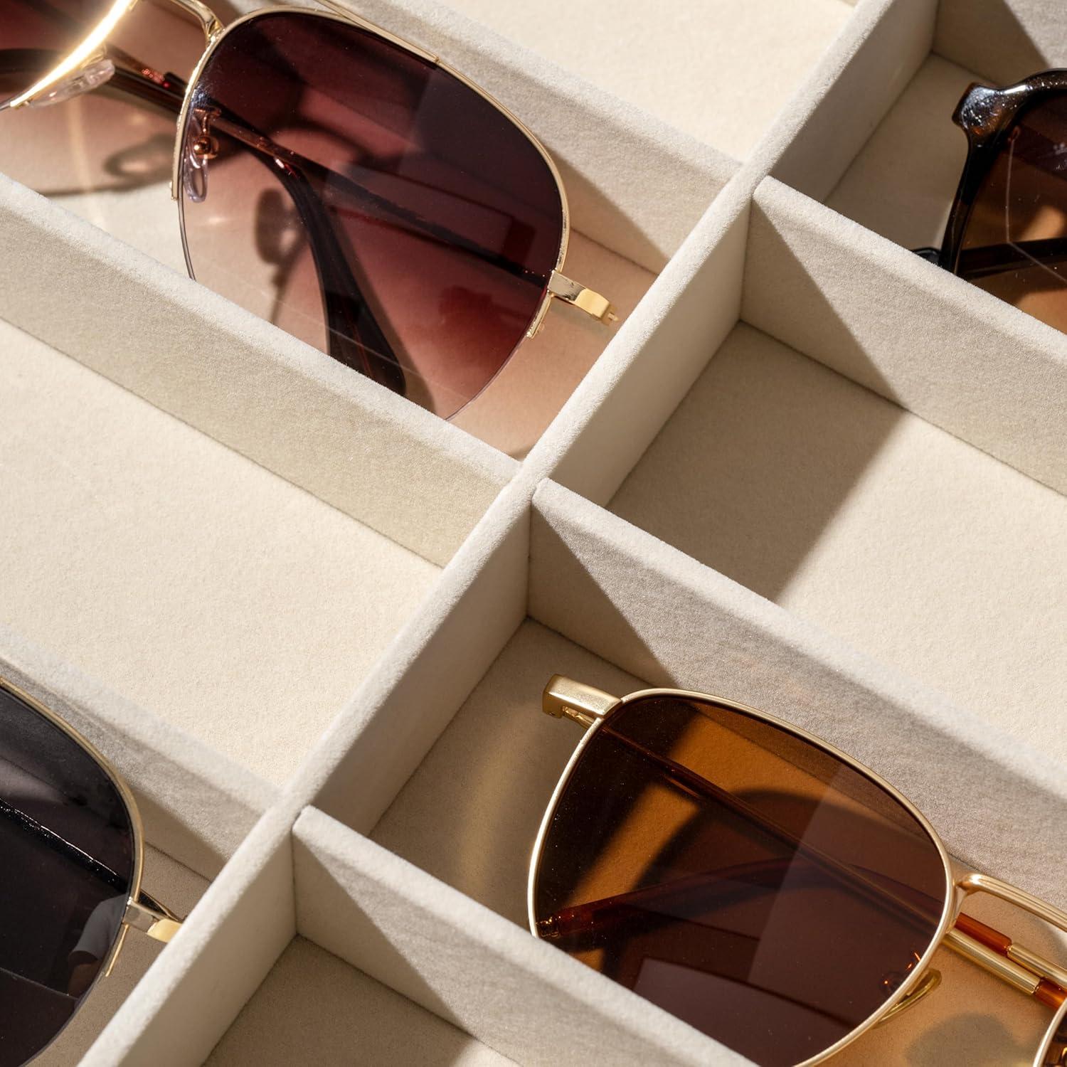 Organizador de Gafas de Sol Pickpiff Beige 8 Compartimentos