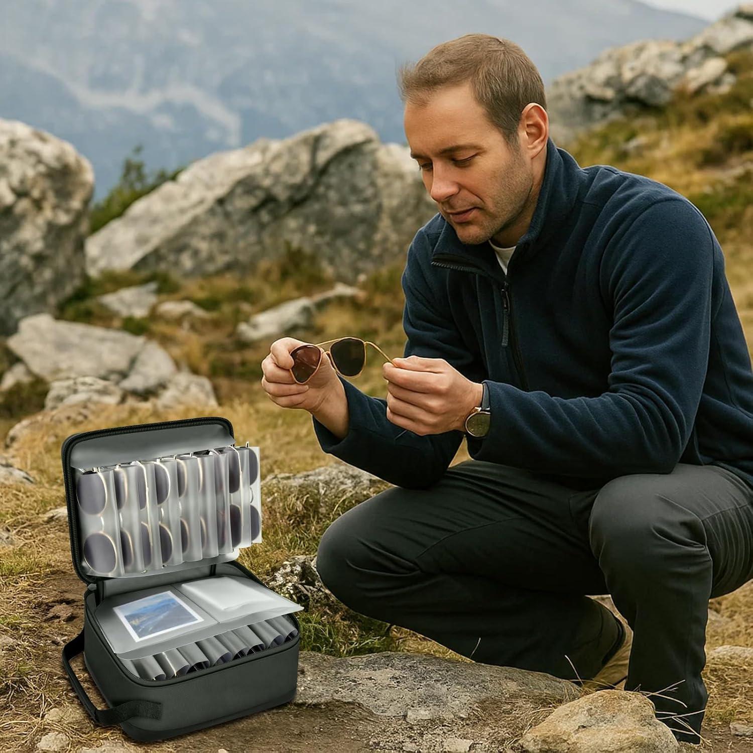 Estuche Organizador de Gafas de Sol Almacena 18 Pares - Unisex