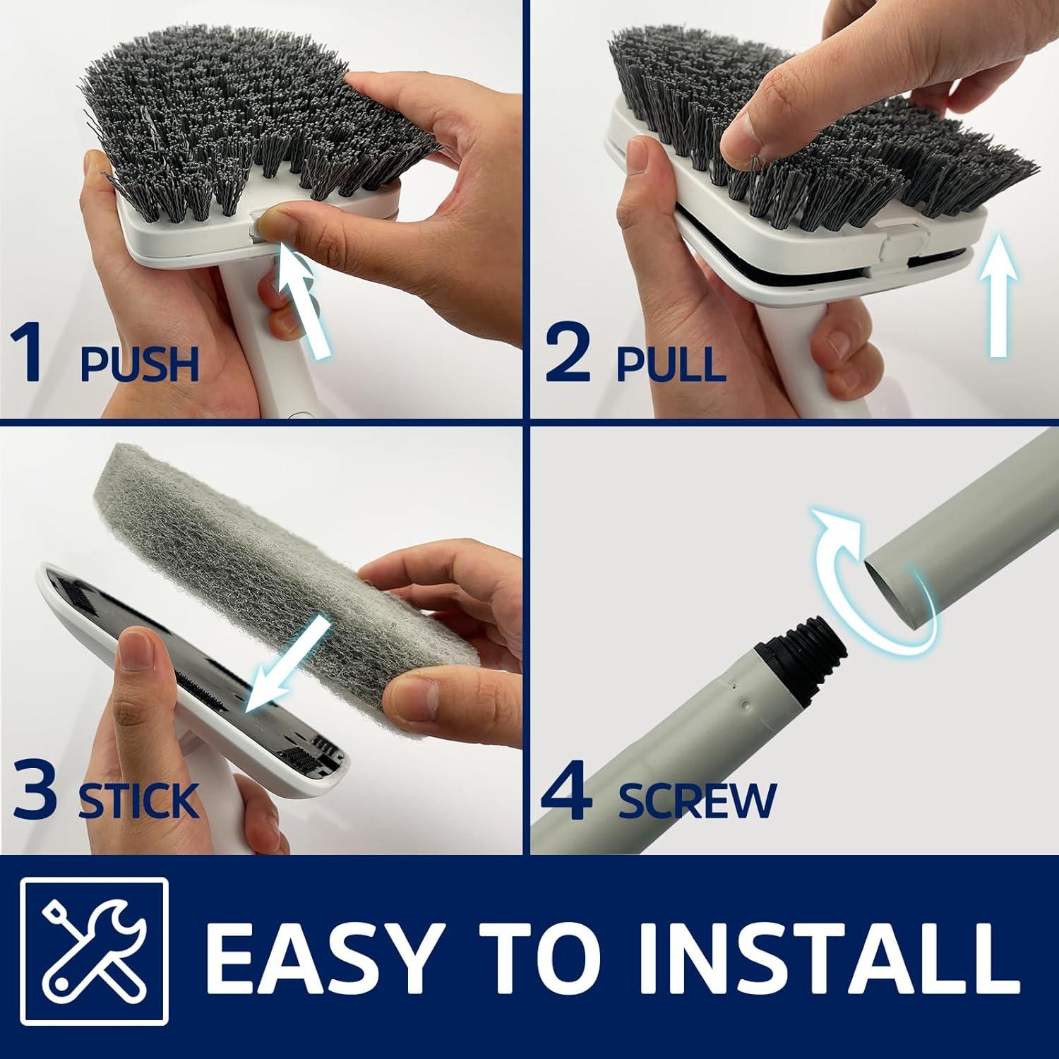 Limpiador de Ducha Bafezoze 3 en 1 con Mango de 127 cm