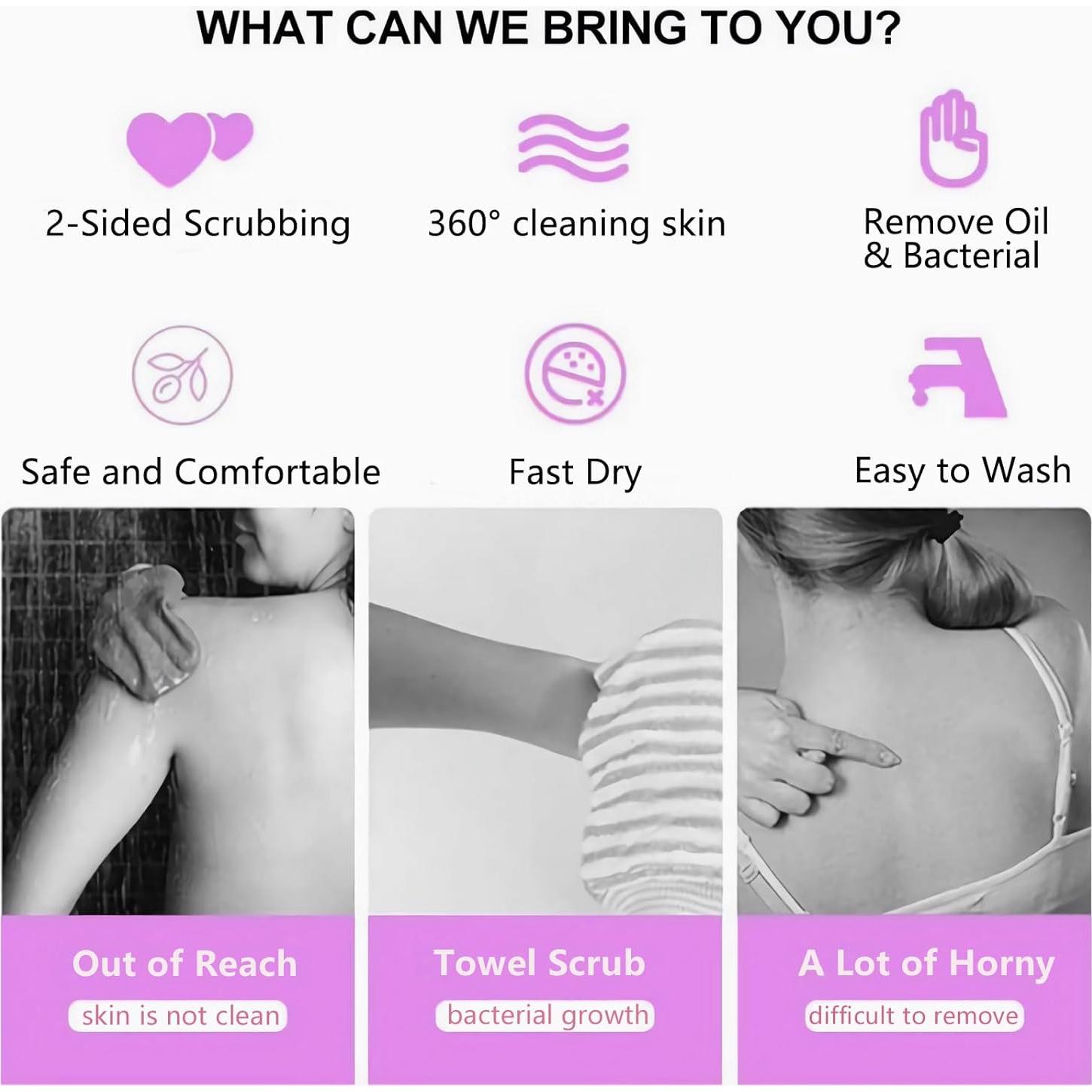 Exfoliador de Espalda de Silicona Sofine 80cm Doble Cara