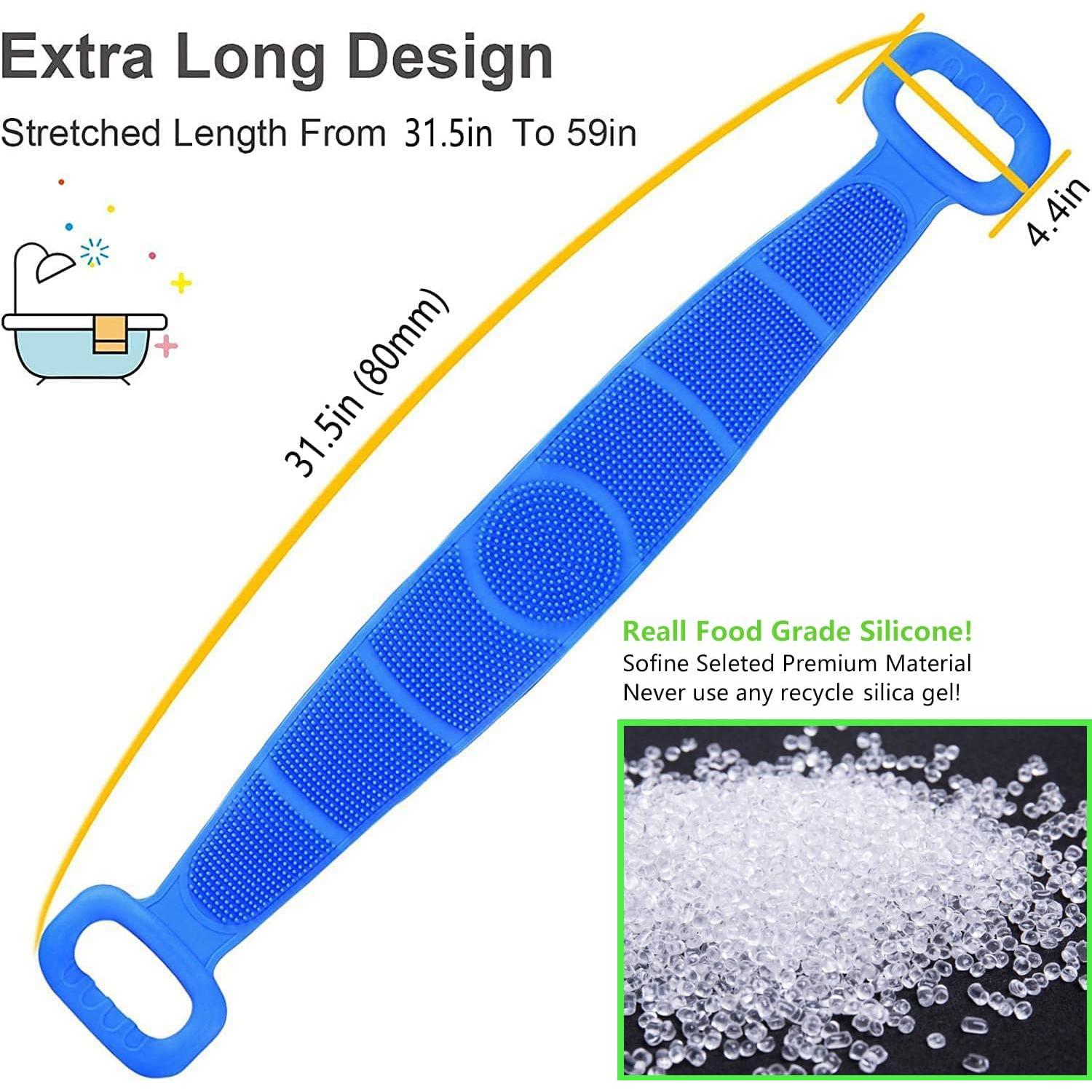 Exfoliador de Espalda de Silicona Sofine 80cm Doble Cara
