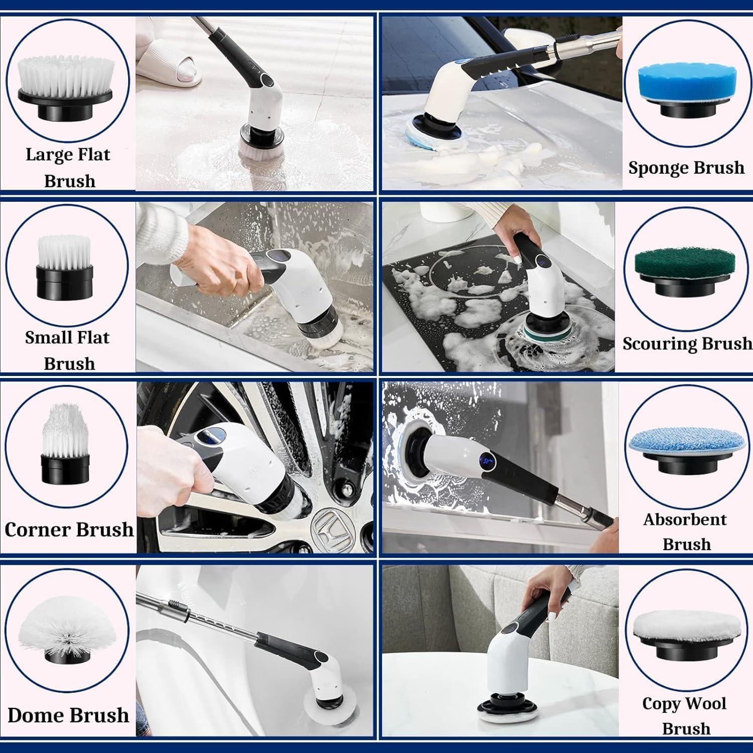 Cepillo Eléctrico Giratorio Jorking ANS-8051A 3 Velocidades 420RPM