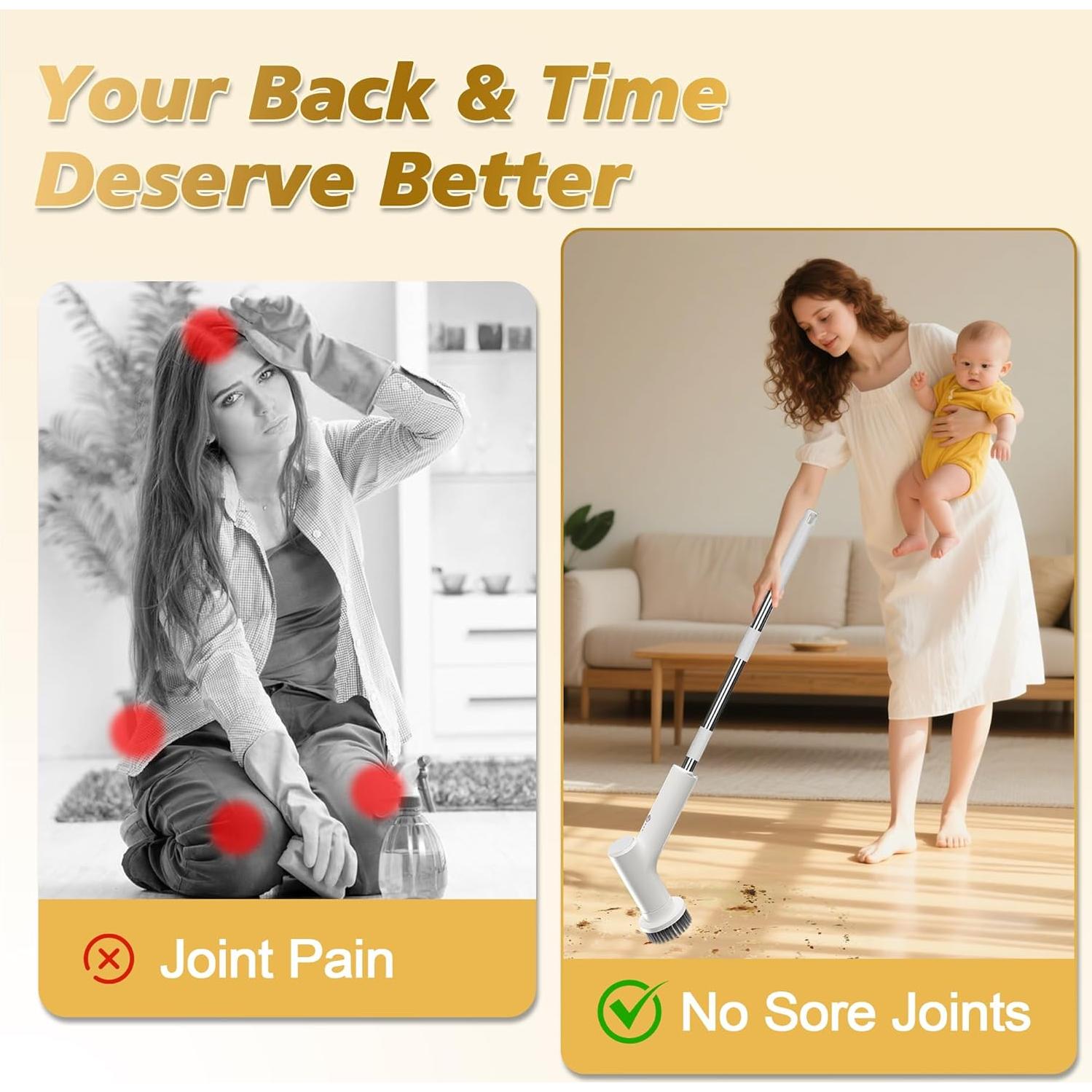 Limpiador Eléctrico de Baño Bestbuy8 con 10 Cabezas y 2 Velocidades