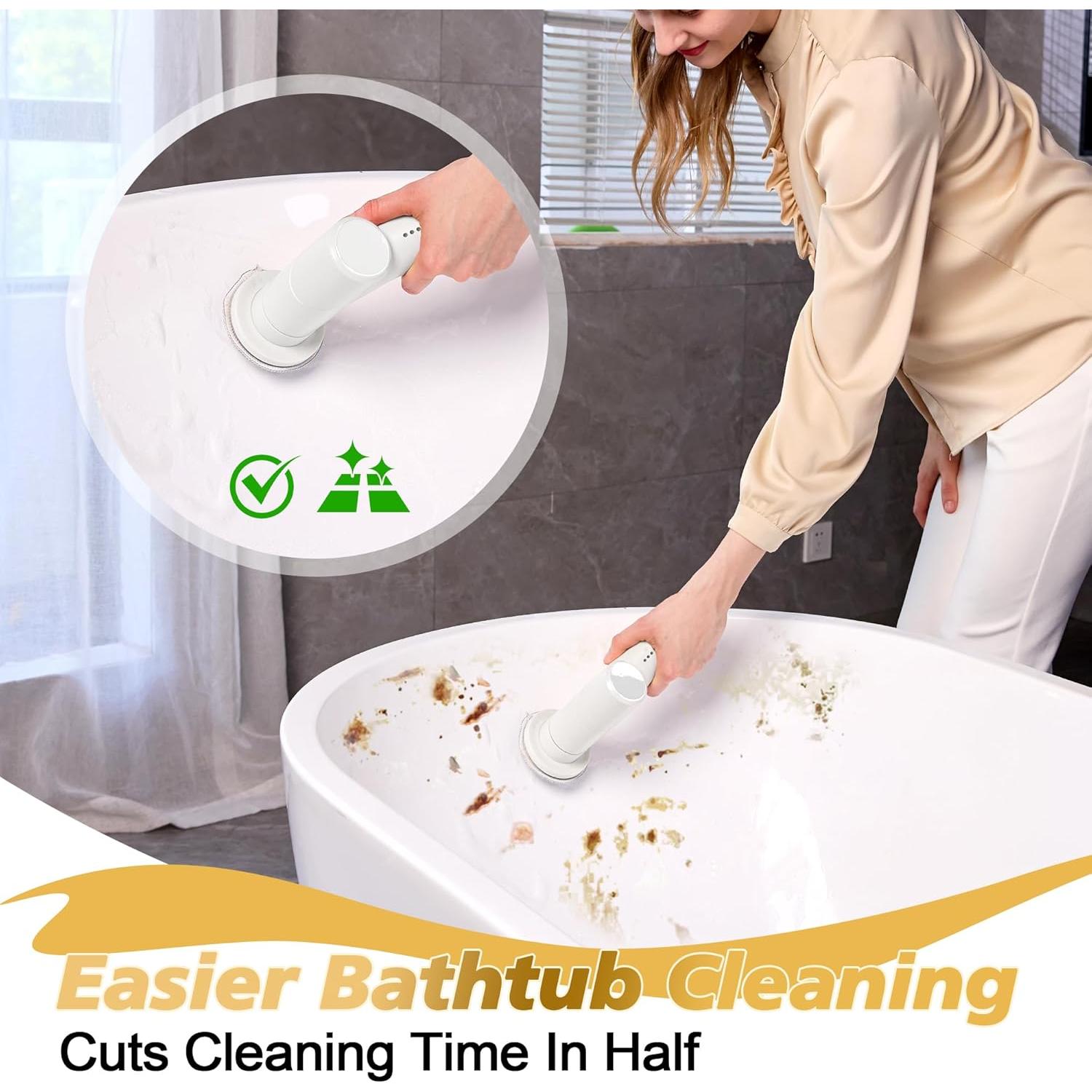 Limpiador Eléctrico de Baño Bestbuy8 con 10 Cabezas y 2 Velocidades