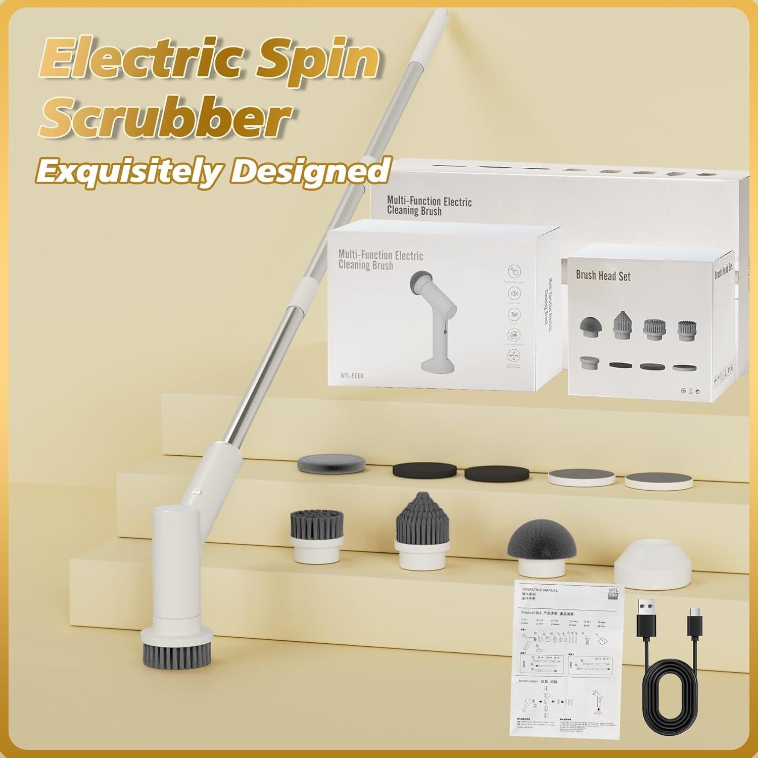 Limpiador Eléctrico de Baño Bestbuy8 con 10 Cabezas y 2 Velocidades