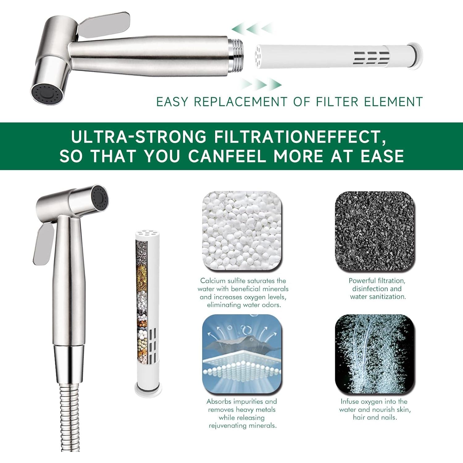 Rociador de Bidet de Mano Mougcet MG-7081-5 Acero Inoxidable