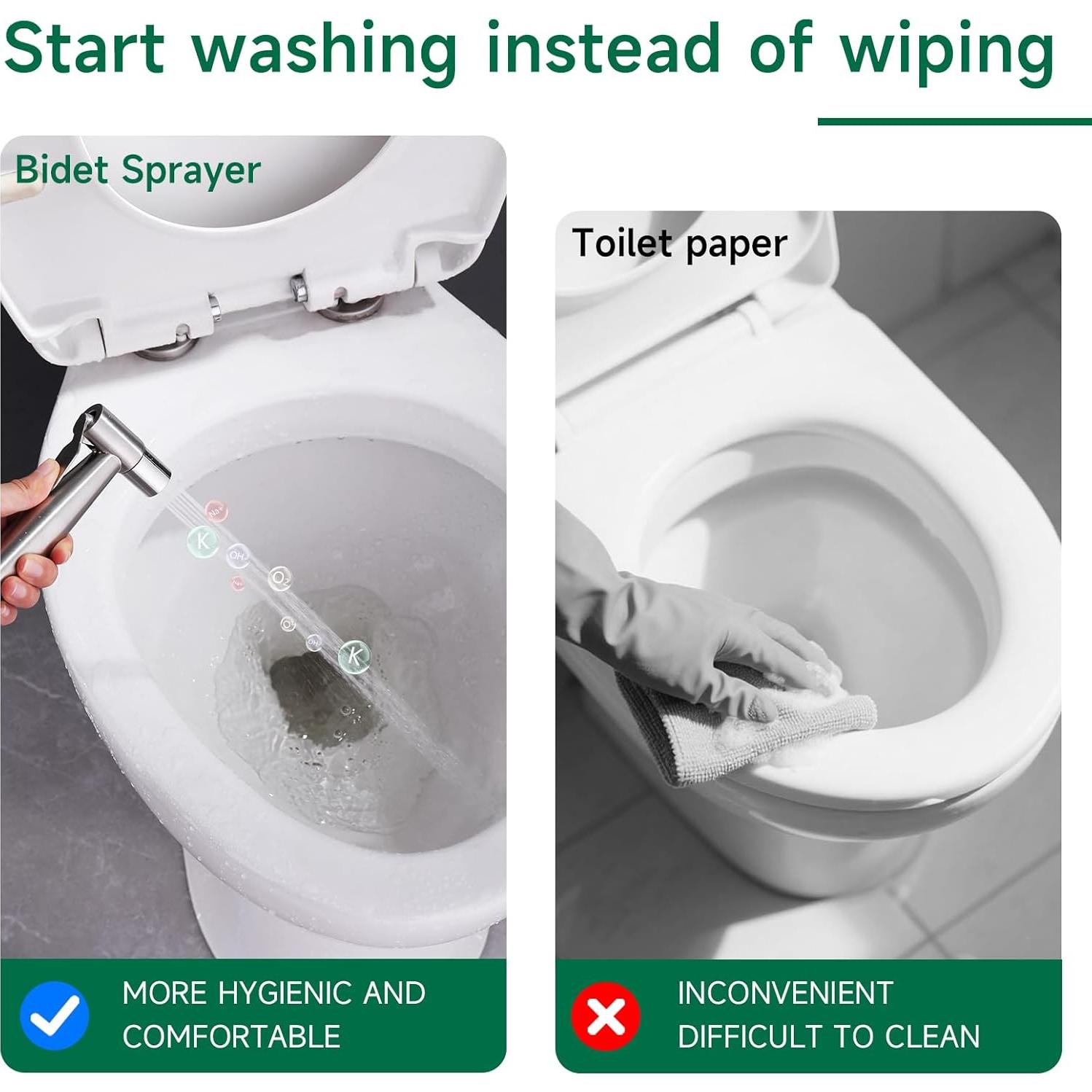 Rociador de Bidet de Mano Mougcet MG-7081-5 Acero Inoxidable