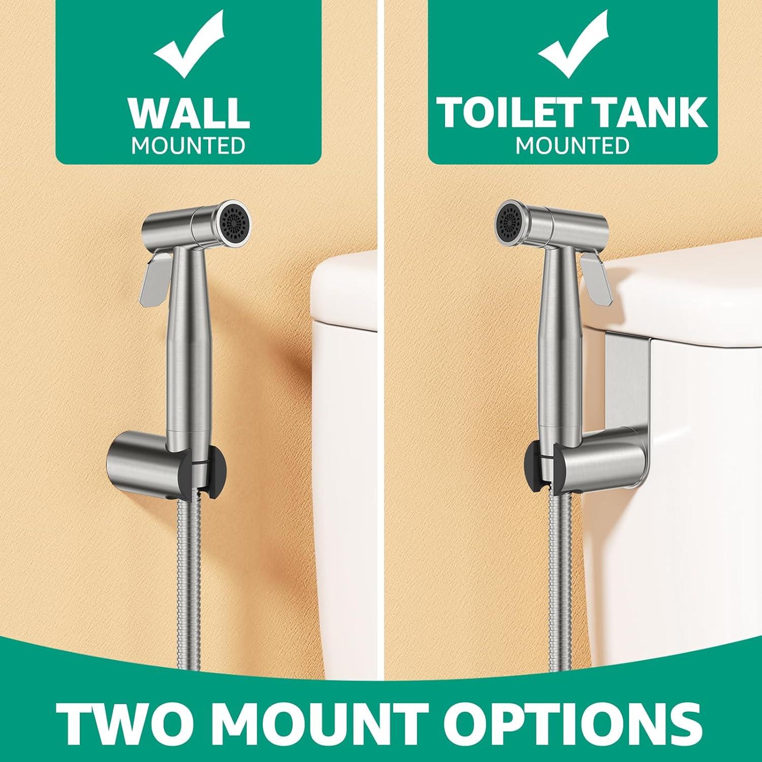 Rociador de Bidet de Mano MBILLION Niquelado Doble Función 63.5cm