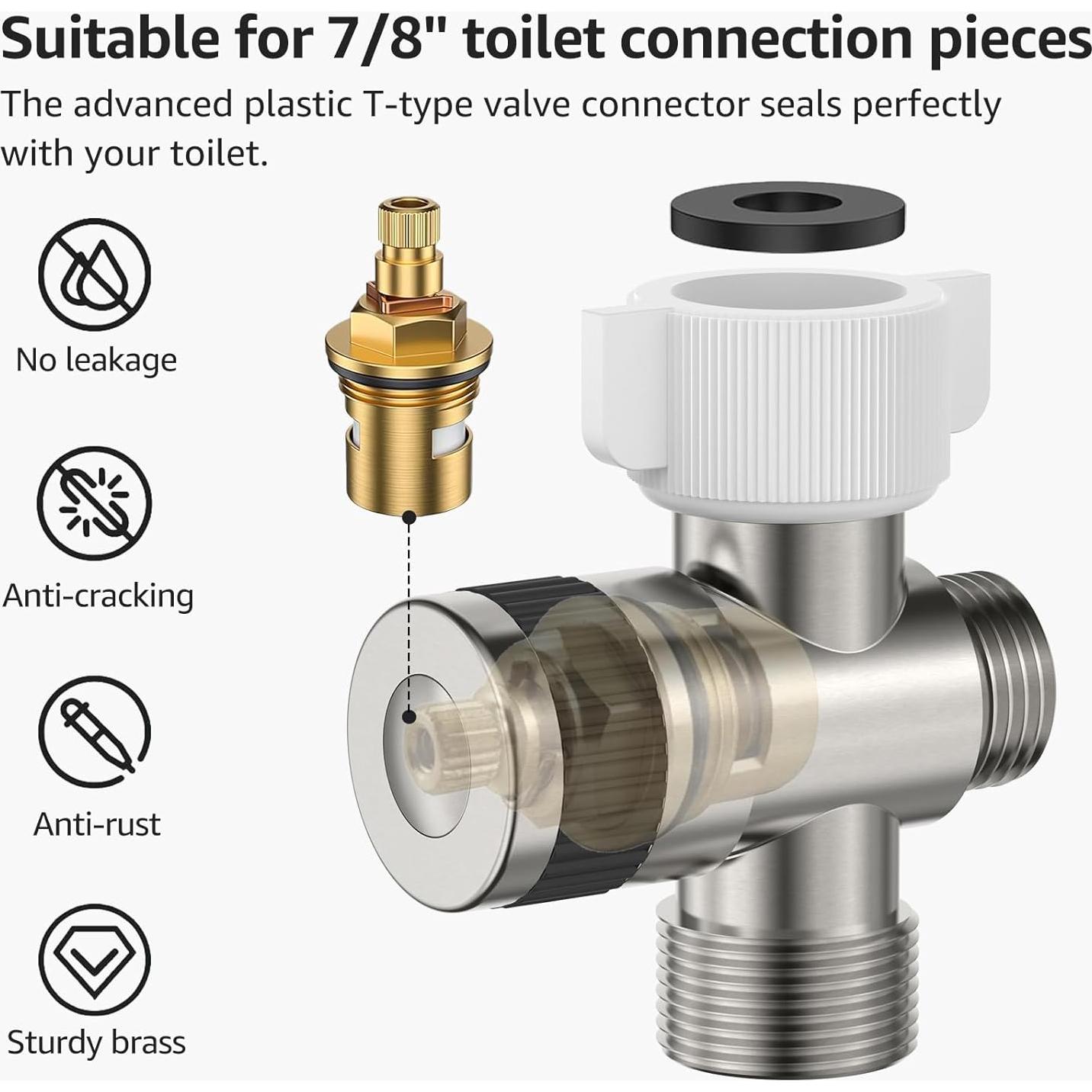 Rociador de Bidet de Mano MBILLION Niquelado Doble Función 63.5cm