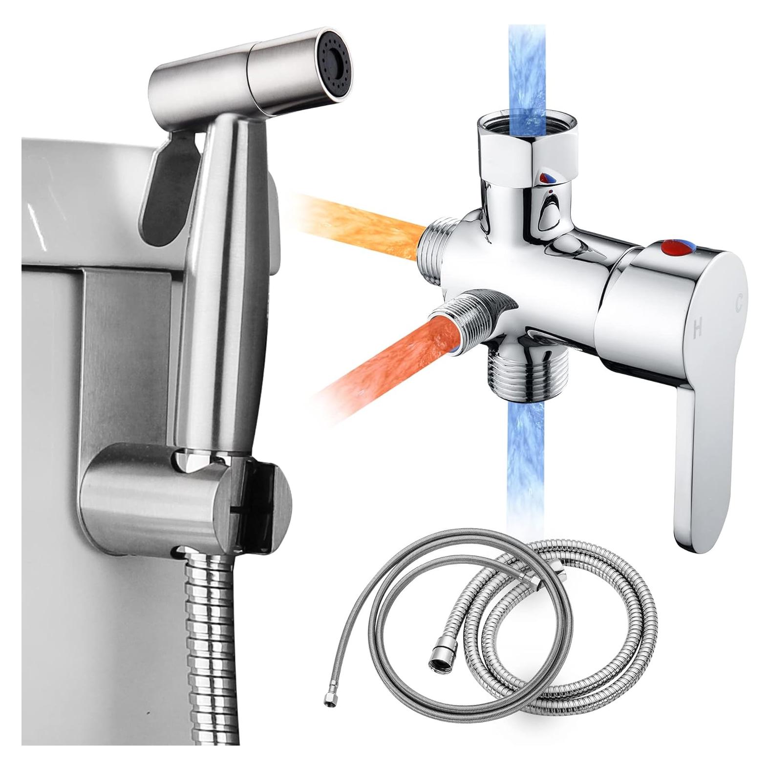 Rociador de Bidet de Mano NATICO con Agua Caliente y Fría